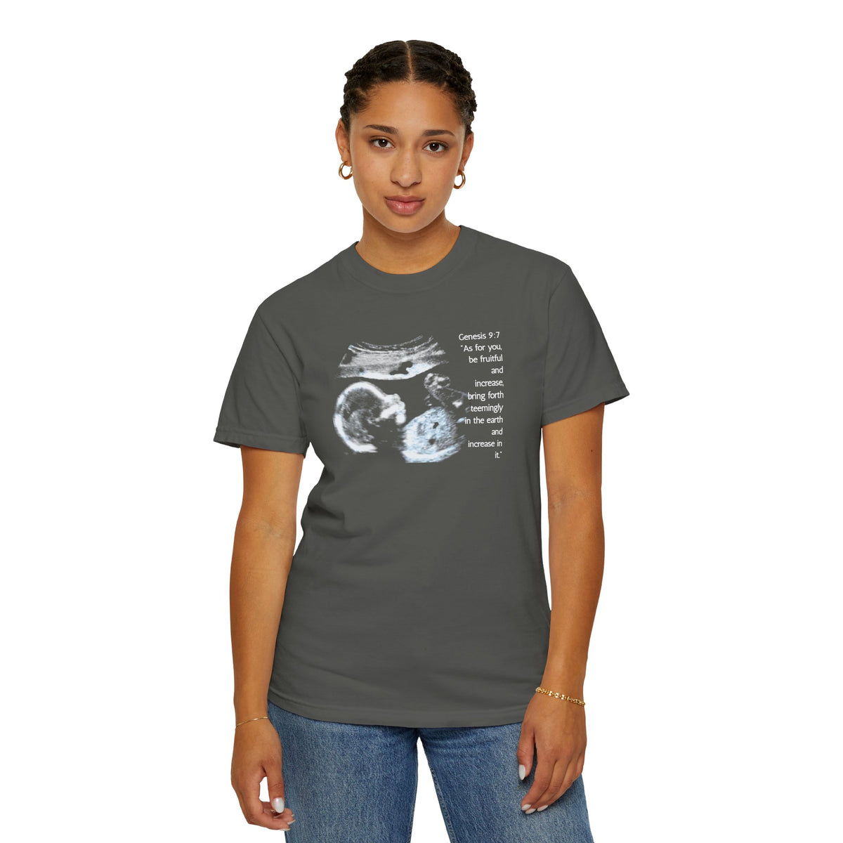 Pregnancy Support Tee - Ultrasound Bible Verse