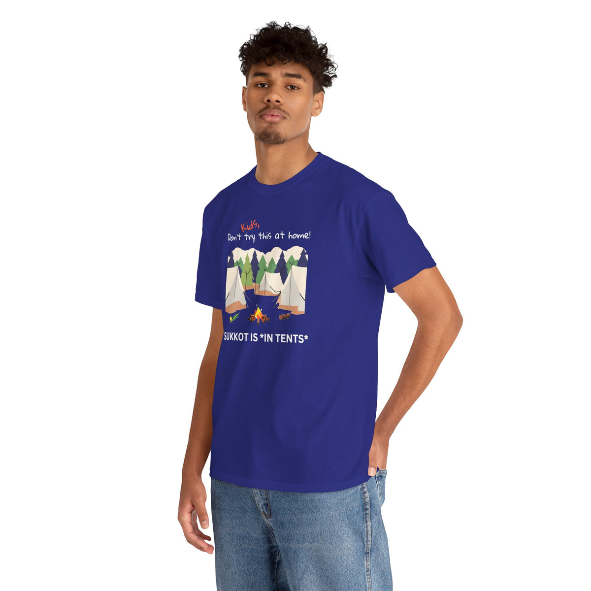 Kids, Don't Try This At Home Sukkot Shirt (dark colors)