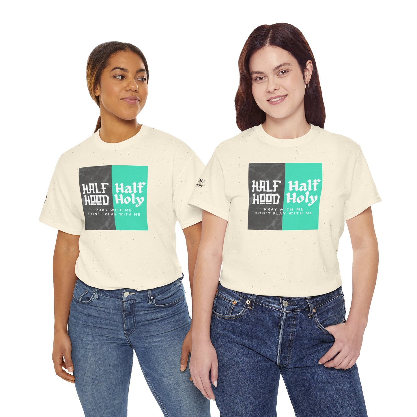 Half Hood/Half Holy Unisex Heavy Cotton Tee