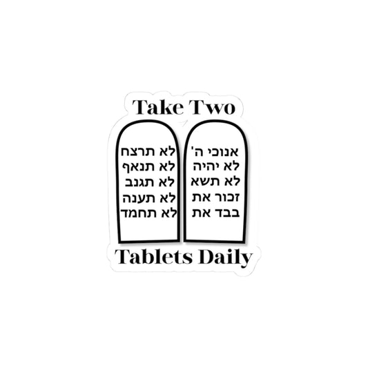 Stickers Prescription Take Two Tablets Daily 10 Commandments