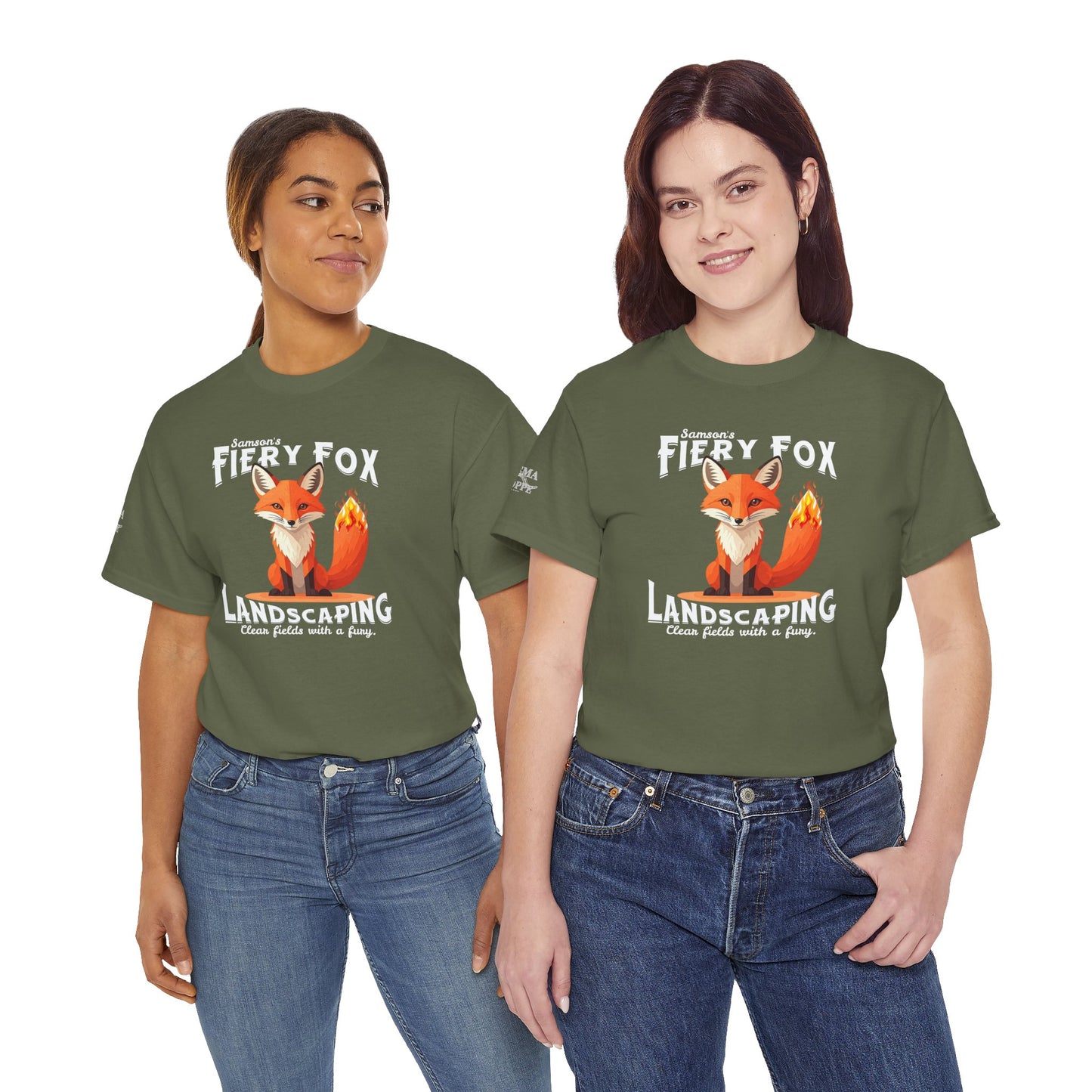 Fiery Fox Landscaping Unisex Heavy Cotton Tee - dark shades
