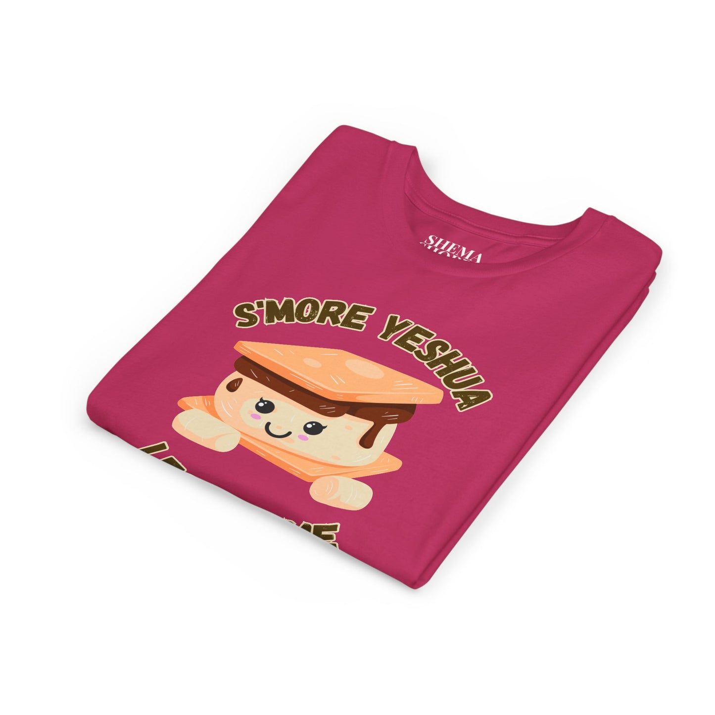 Youth T-Shirt - More Yeshua, Less of Me Shirt Cute S'mores for Sukkot