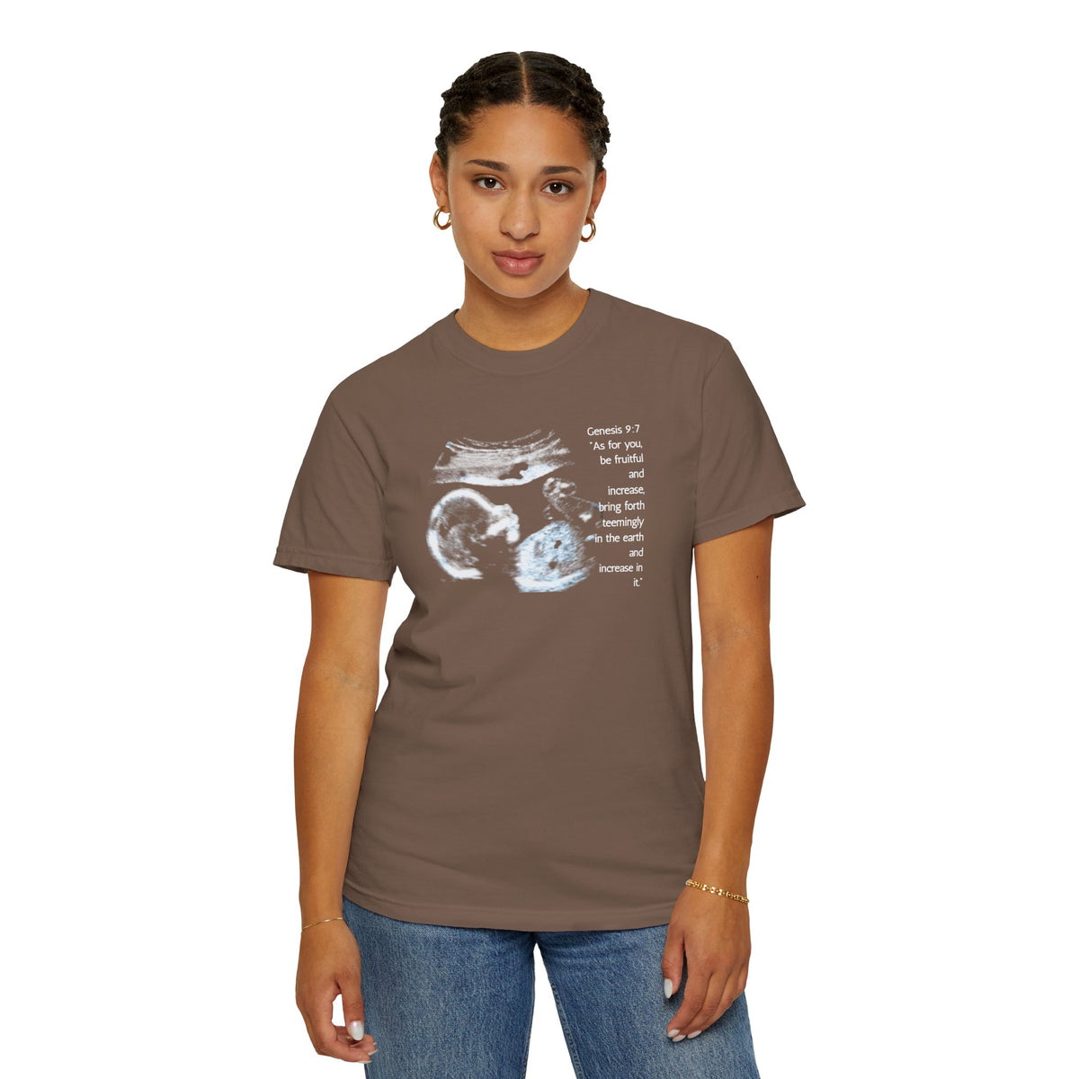 Pregnancy Support Tee - Ultrasound Bible Verse