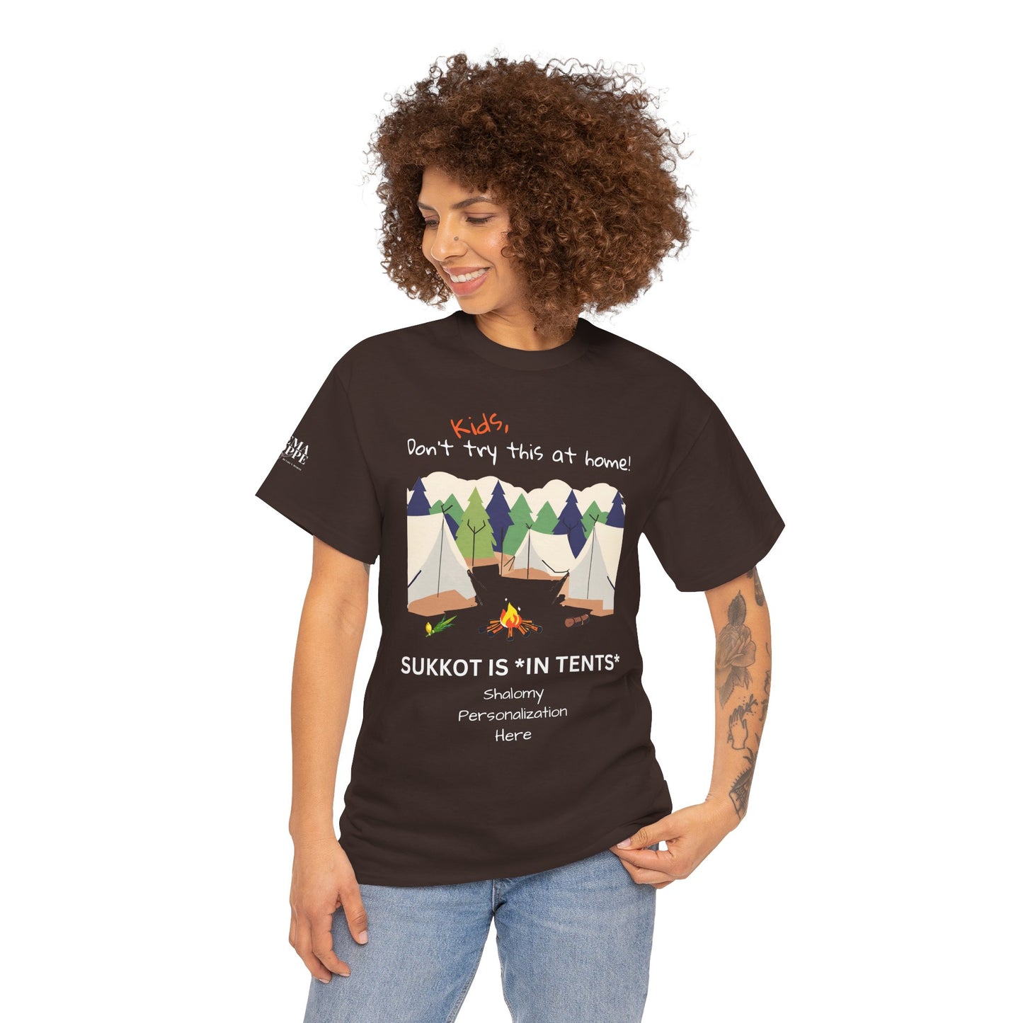 Personalized Kids, Don't Try This At Home Sukkot Shirt, dark colors