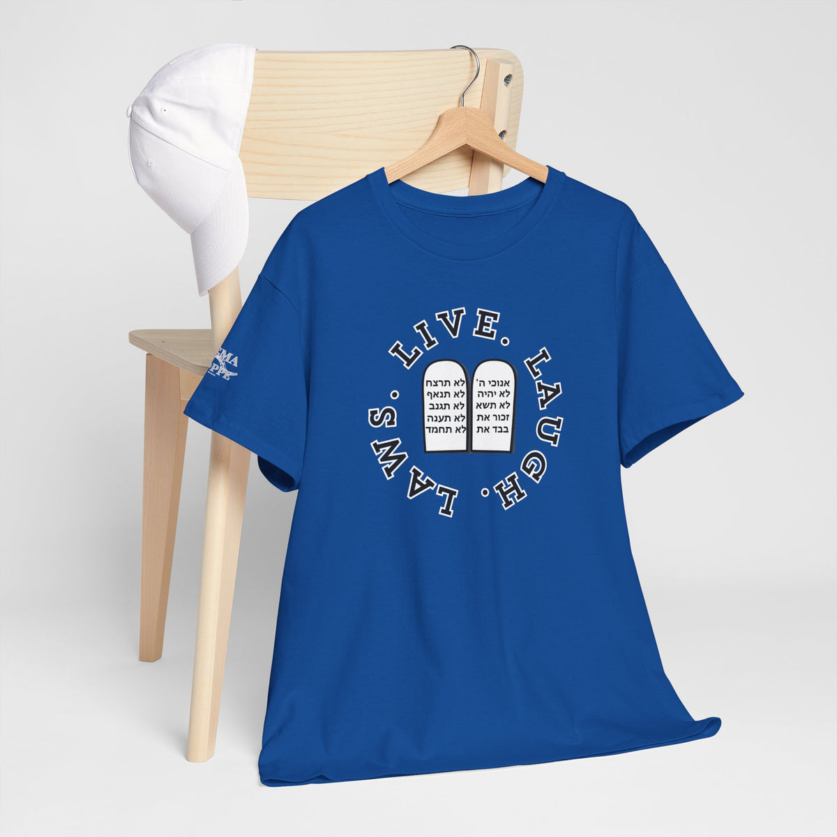 Live Laugh Laws T‑Shirt — Legal Humor Tee with Open Book Graphic