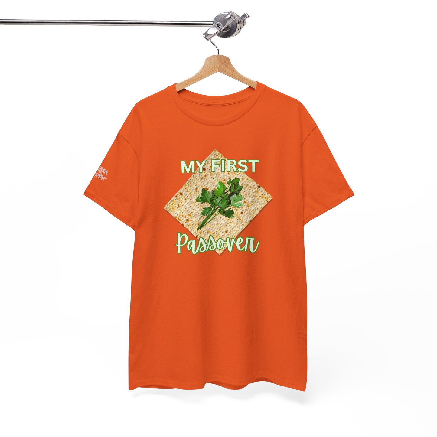 Adults My First Passover T‑Shirt — Seder Matzo & Parsley Pesach Tee