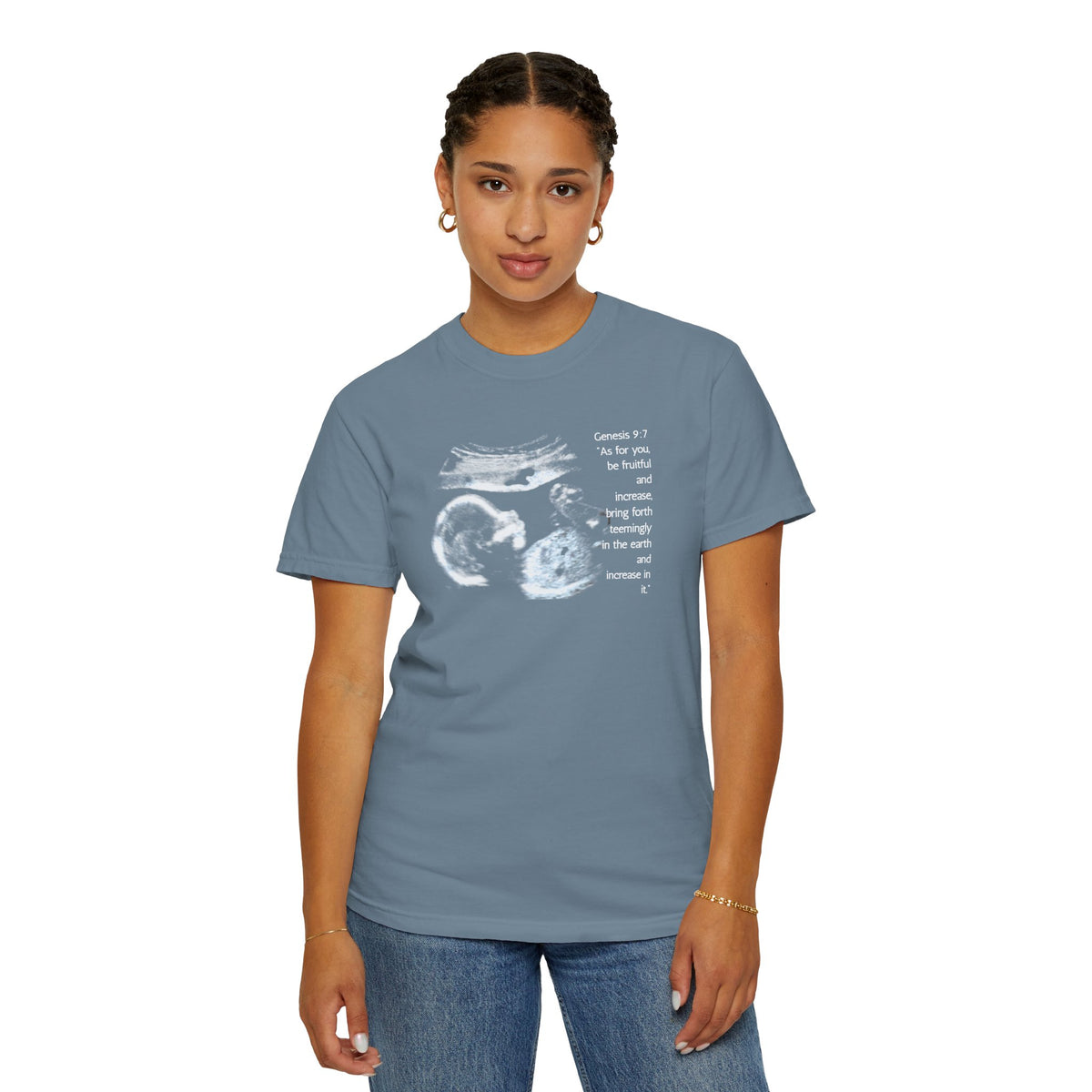 Pregnancy Support Tee - Ultrasound Bible Verse