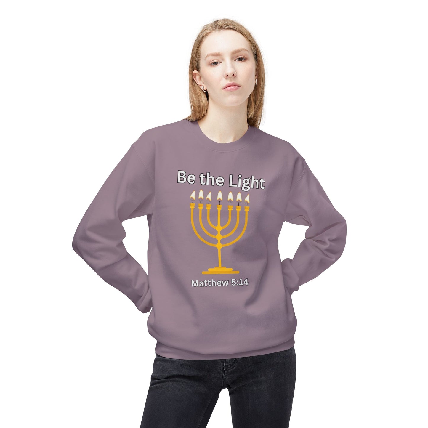 Be The Light Unisex Midweight Softstyle Fleece Crewneck Sweatshirt
