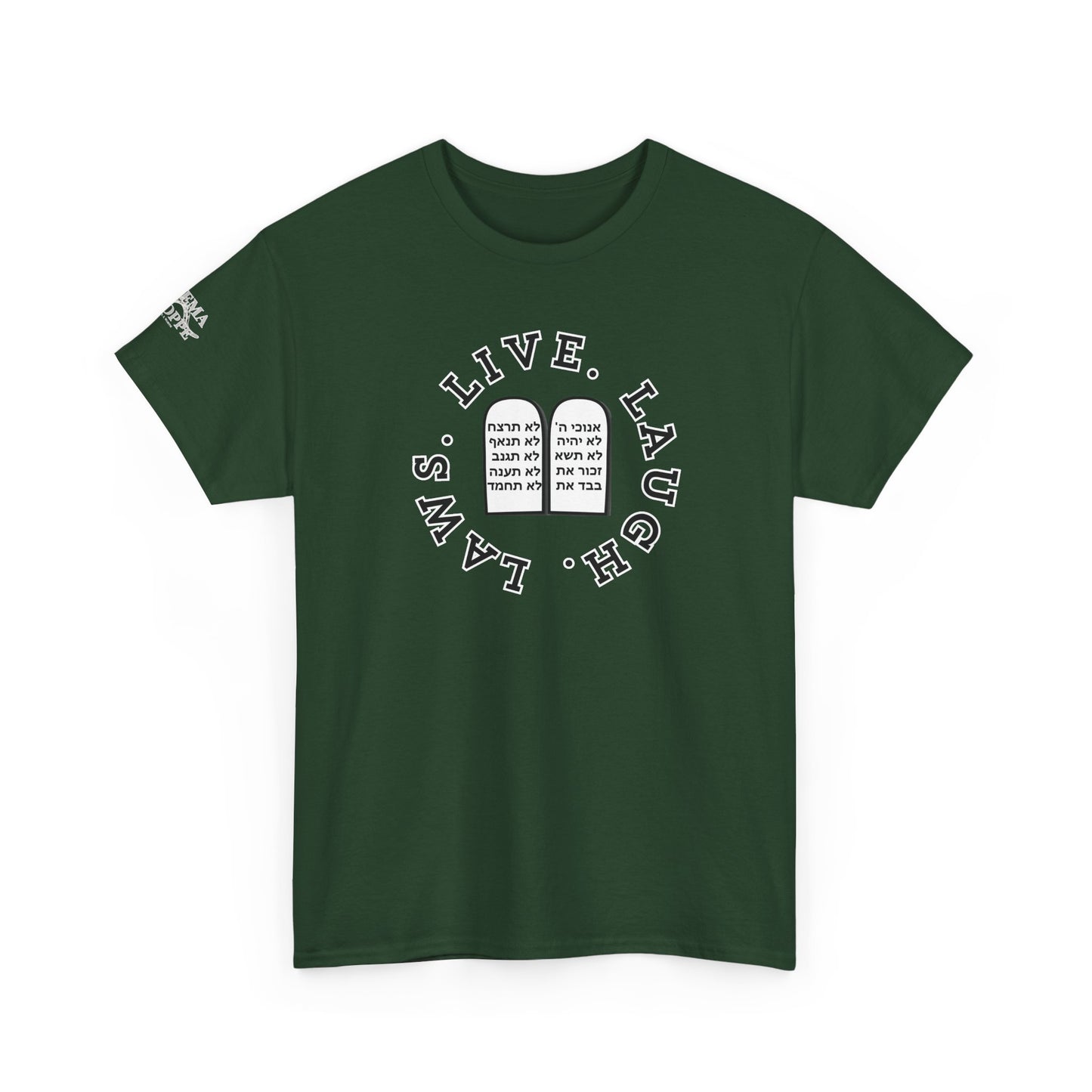Live Laugh Laws T‑Shirt — Legal Humor Tee with Open Book Graphic
