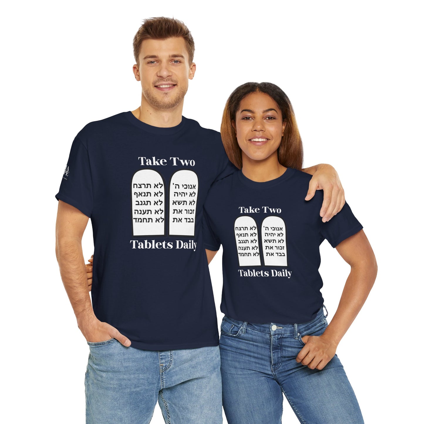 Unisex Tee Take Two Tablets Daily Commandments Shirt