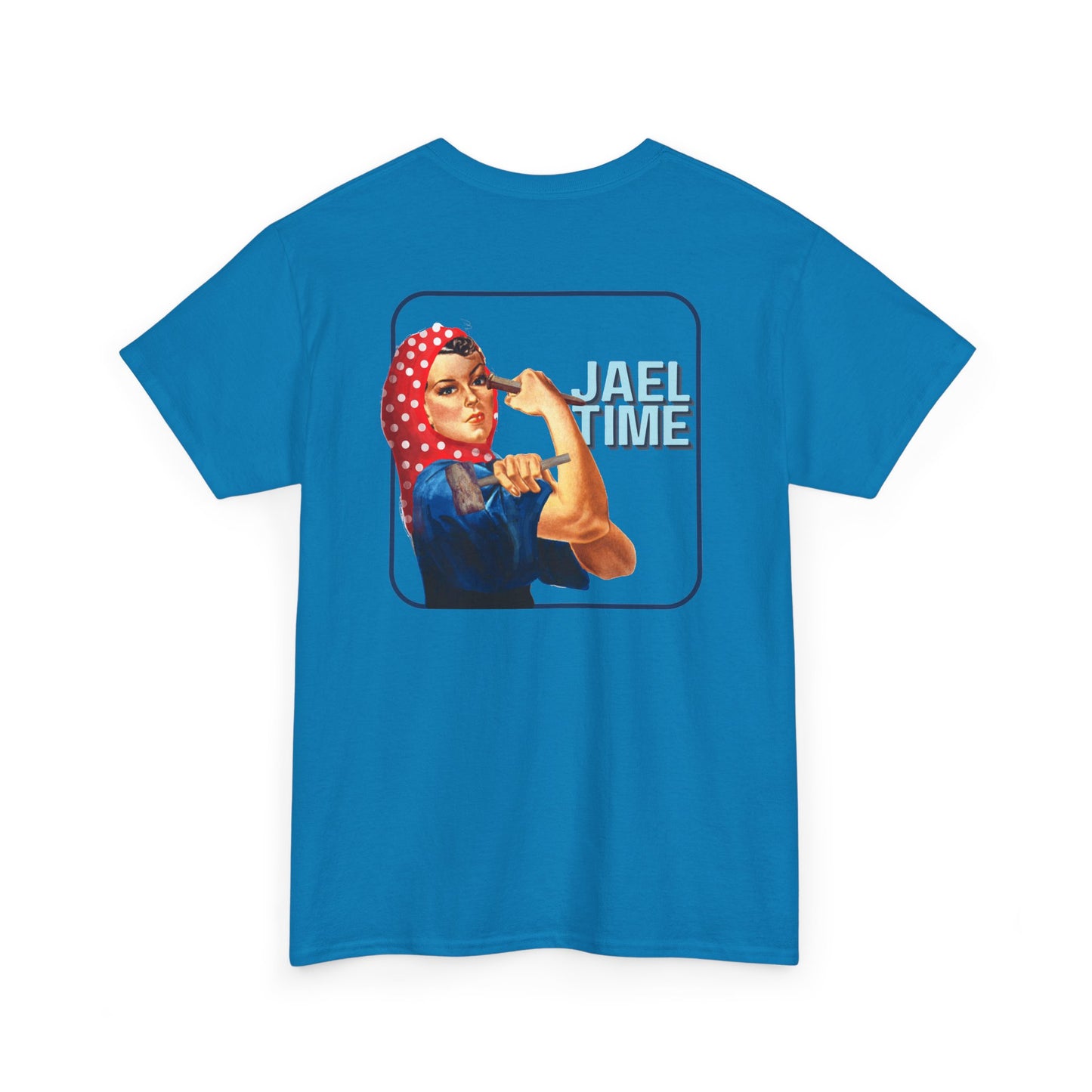 'Jael Time' Humorous Bible Story T-Shirt with Tent Peg and Hammer Design Cotton Tee