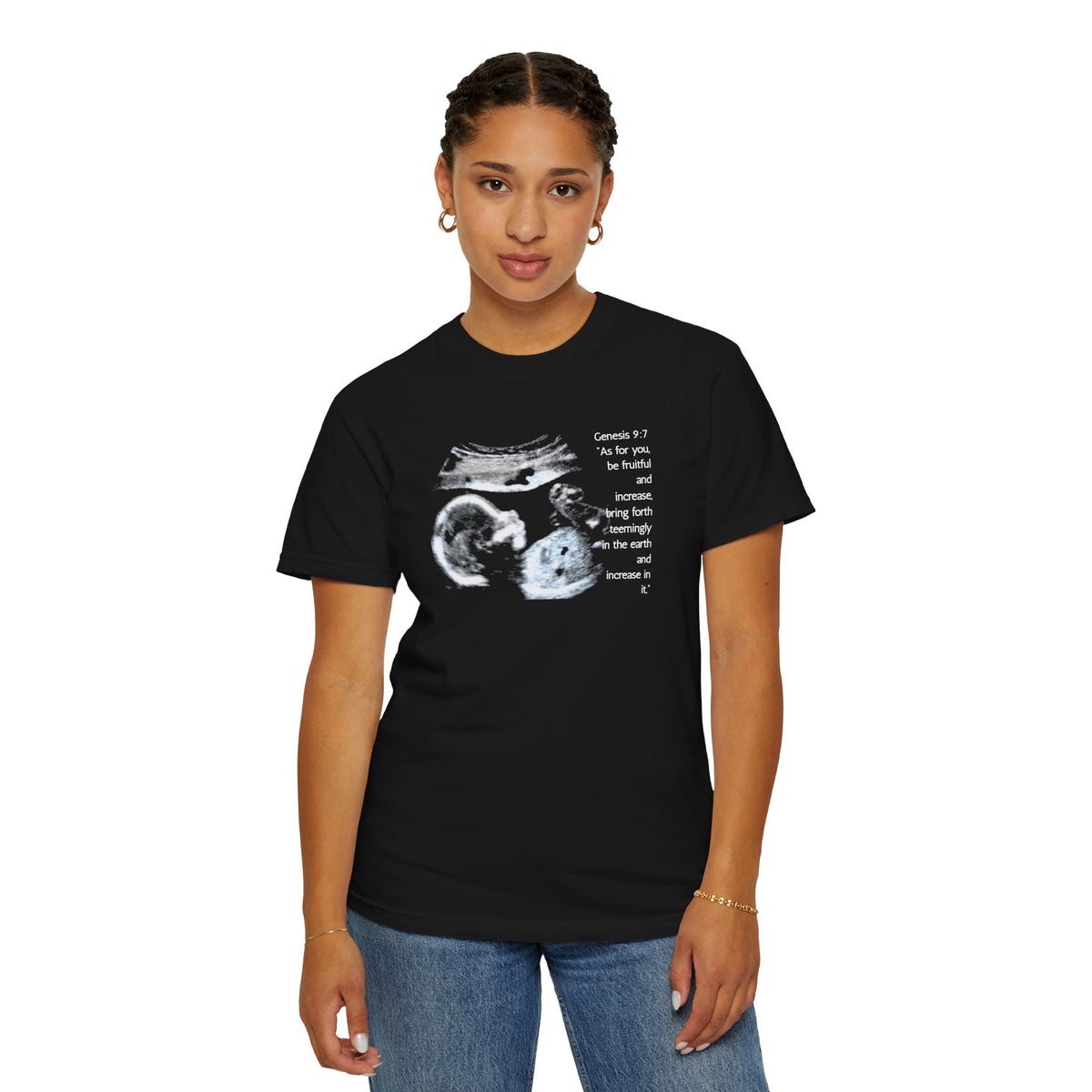 Pregnancy Support Tee - Ultrasound Bible Verse