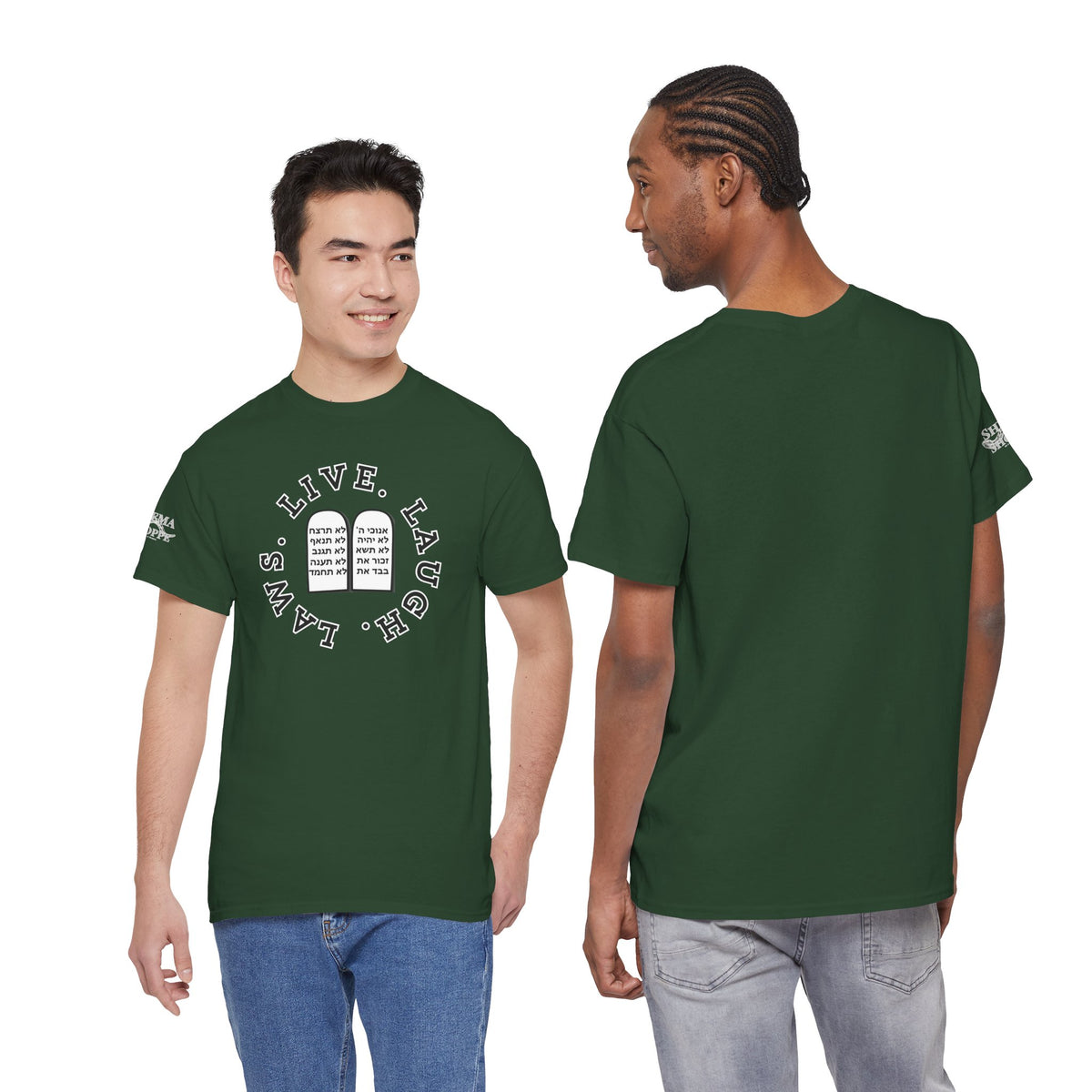 Live Laugh Laws T‑Shirt — Legal Humor Tee with Open Book Graphic