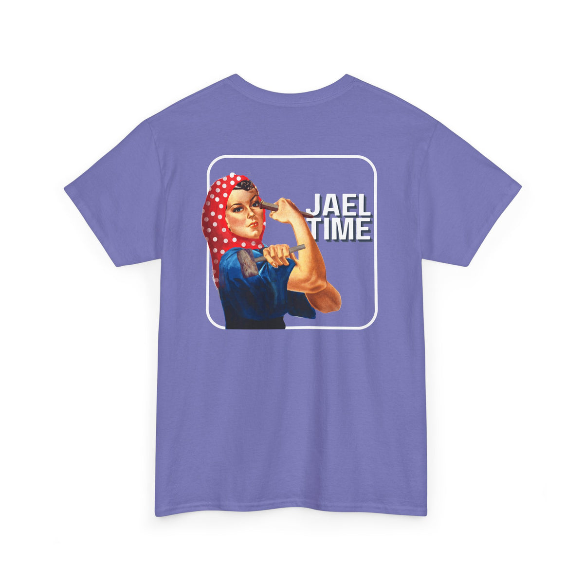 'Jael Time' Humorous Bible Story T-Shirt with Tent Peg and Hammer Design Cotton Tee