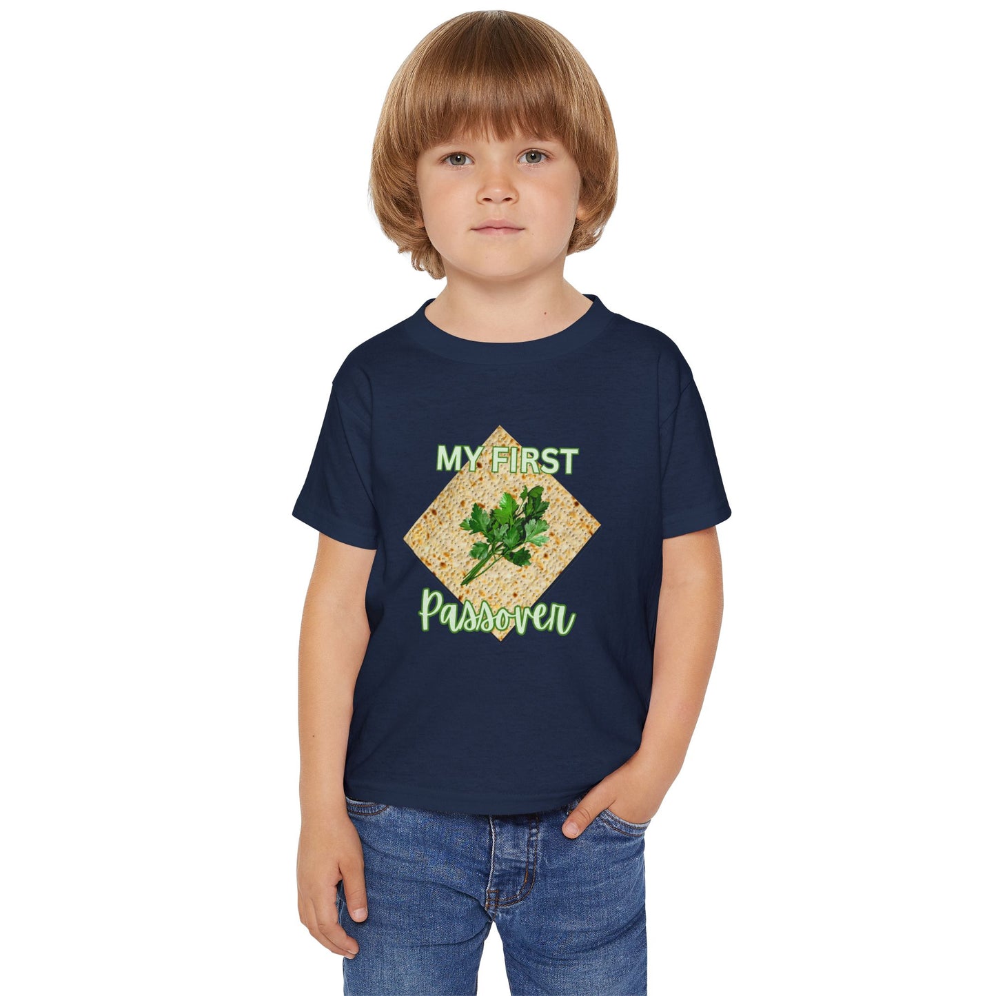 Toddler T-Shirt – "My First Passover" Matzah & Parsley Unleavened Bread Baby Tee