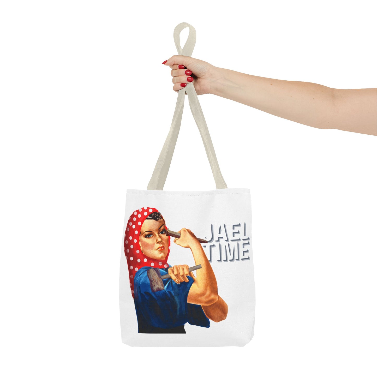Tote Bag - Jael Time Empowering Design Tent Peg and Hammer Bag