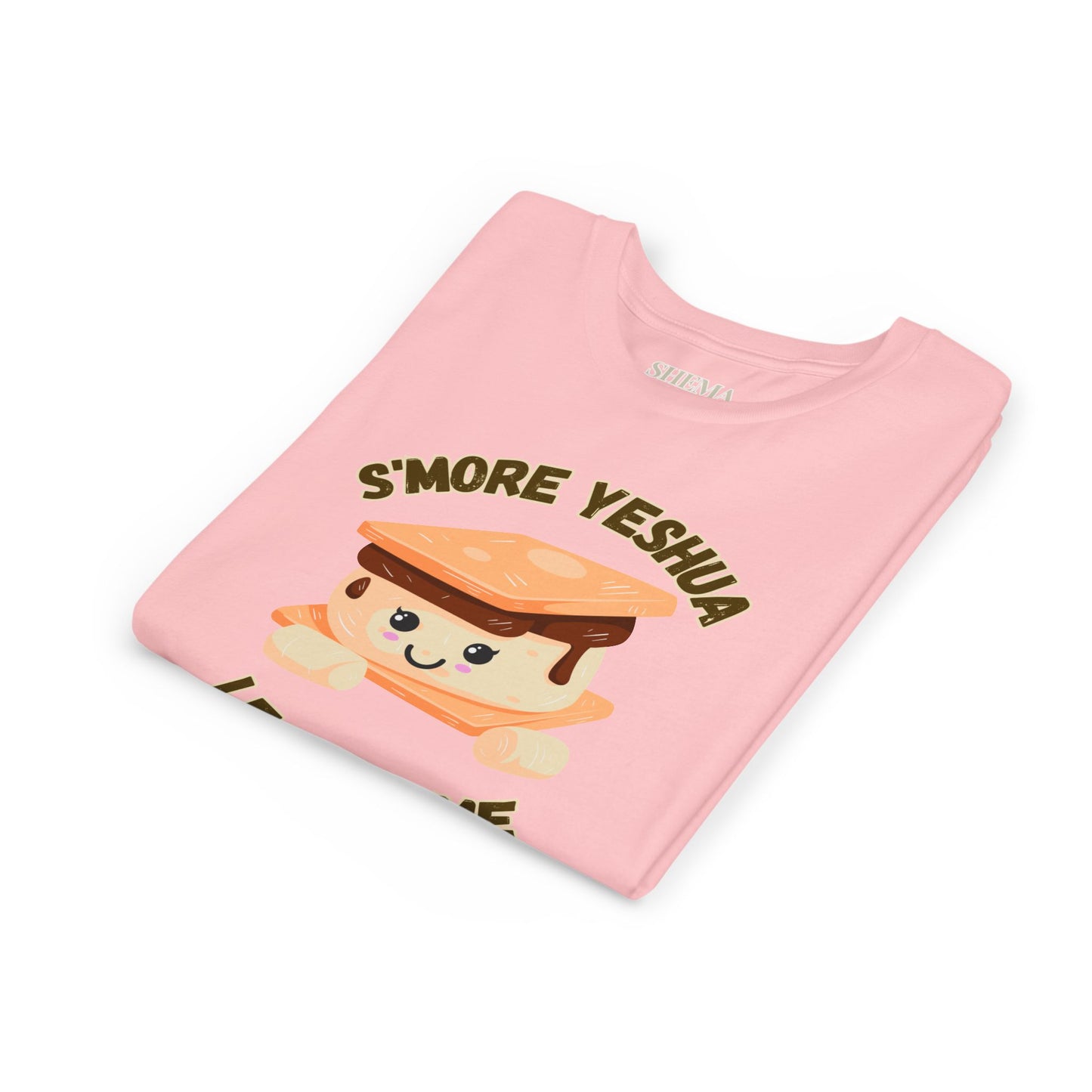 Youth T-Shirt - More Yeshua, Less of Me Shirt Cute S'mores for Sukkot