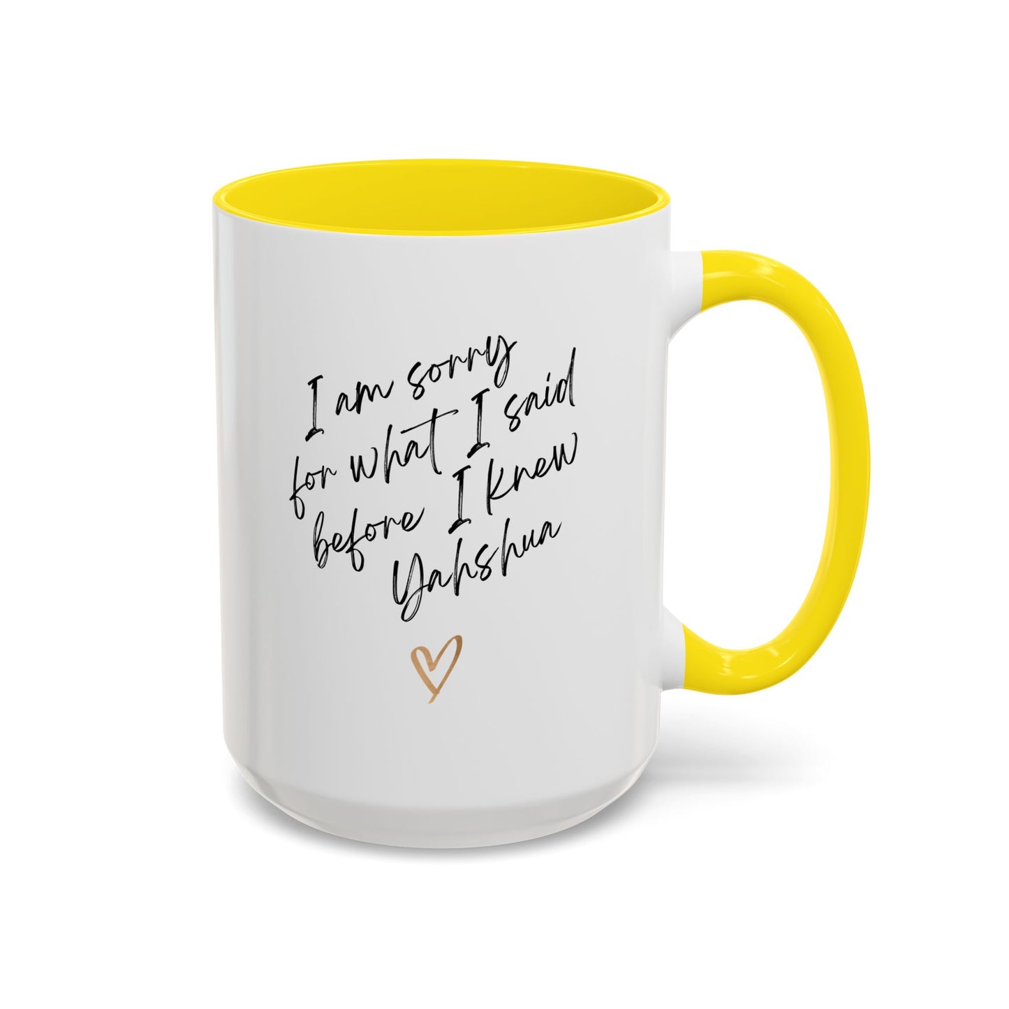 I'm Sorry (Yahshua) Accent Coffee Mug (11, 15oz)