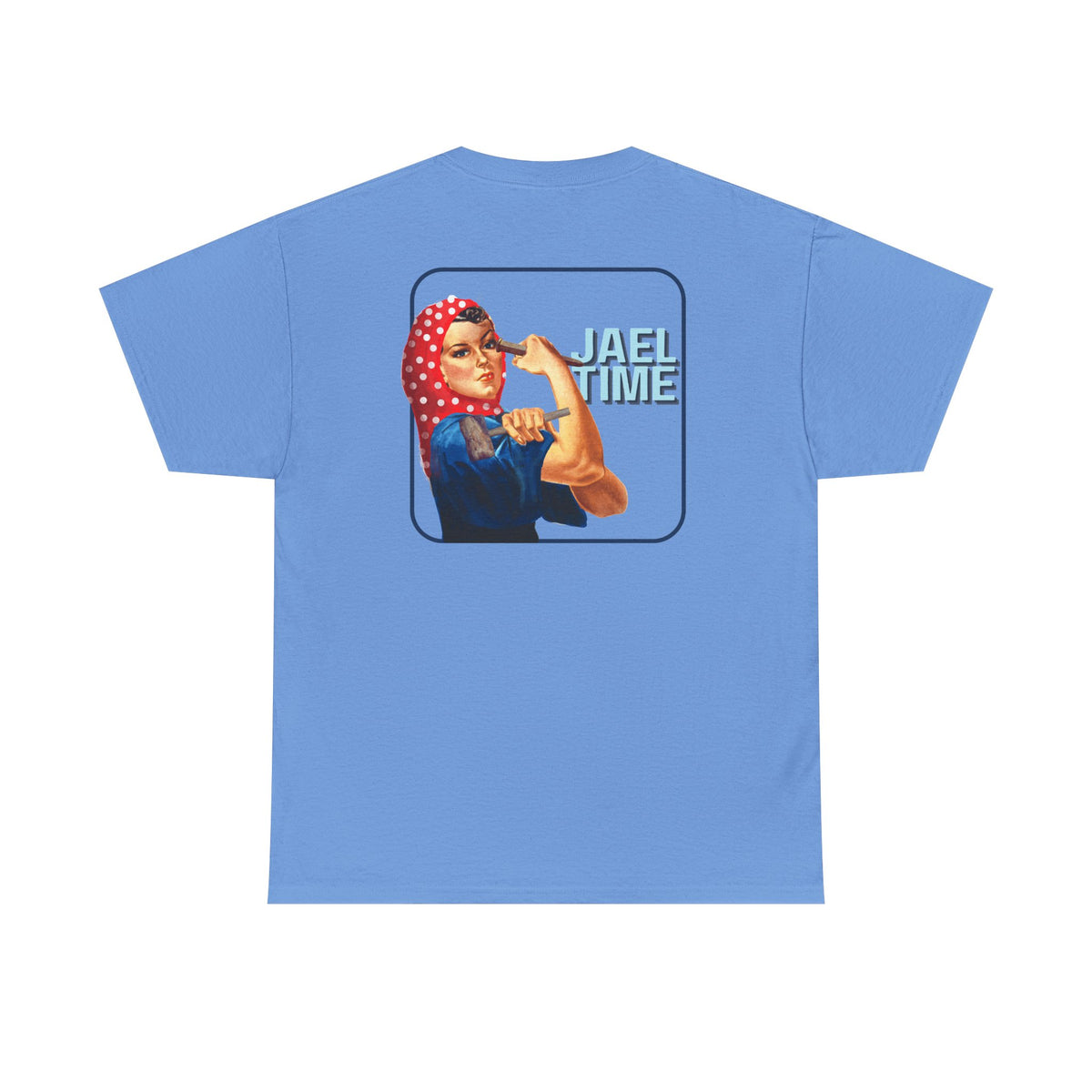 'Jael Time' Humorous Bible Story T-Shirt with Tent Peg and Hammer Design Cotton Tee