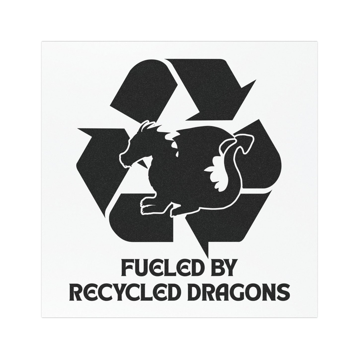 Car Magnet Fueled by Recycled Dragons Funny Biblical