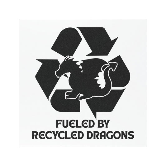 Car Magnet Fueled by Recycled Dragons Funny Biblical