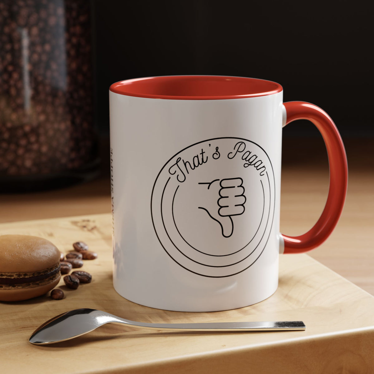 That's Pagan Thumbs Down Accent Coffee Mug