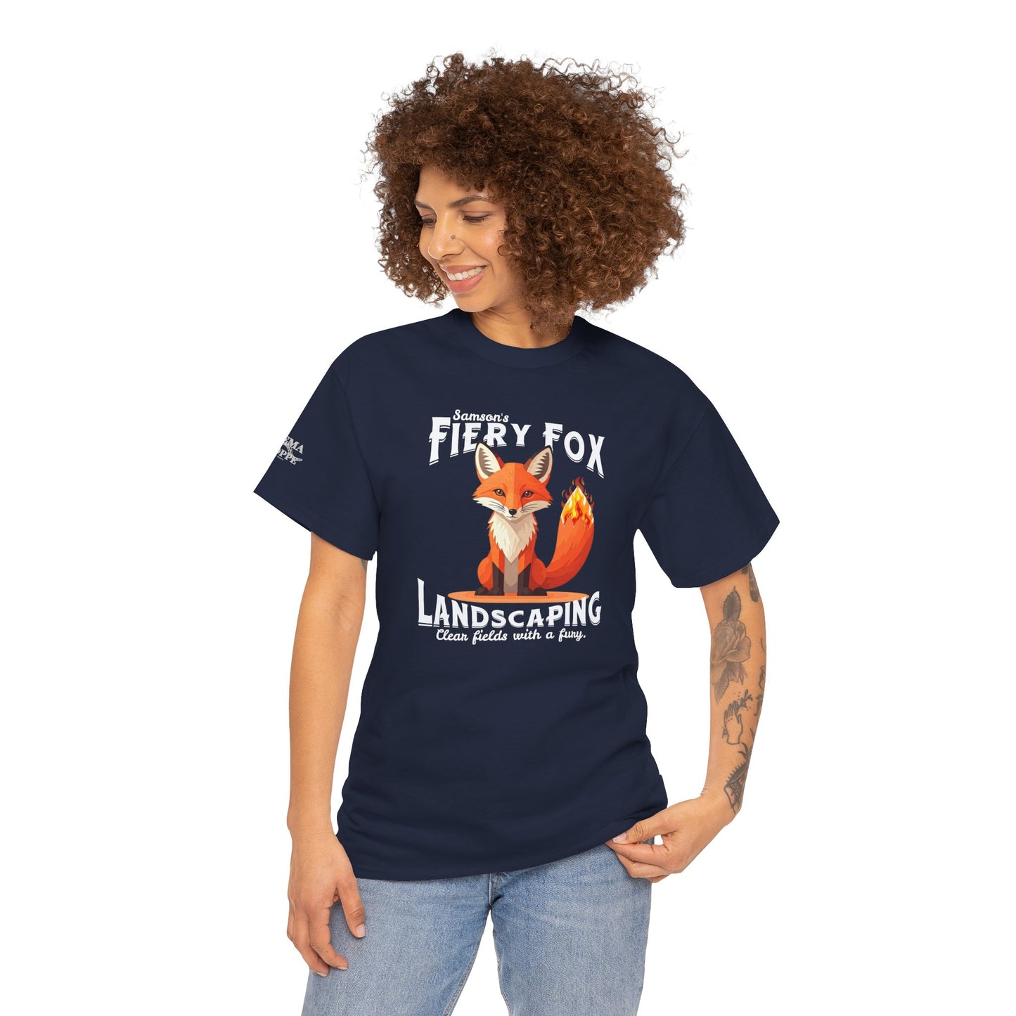 Fiery Fox Landscaping Unisex Heavy Cotton Tee - dark shades