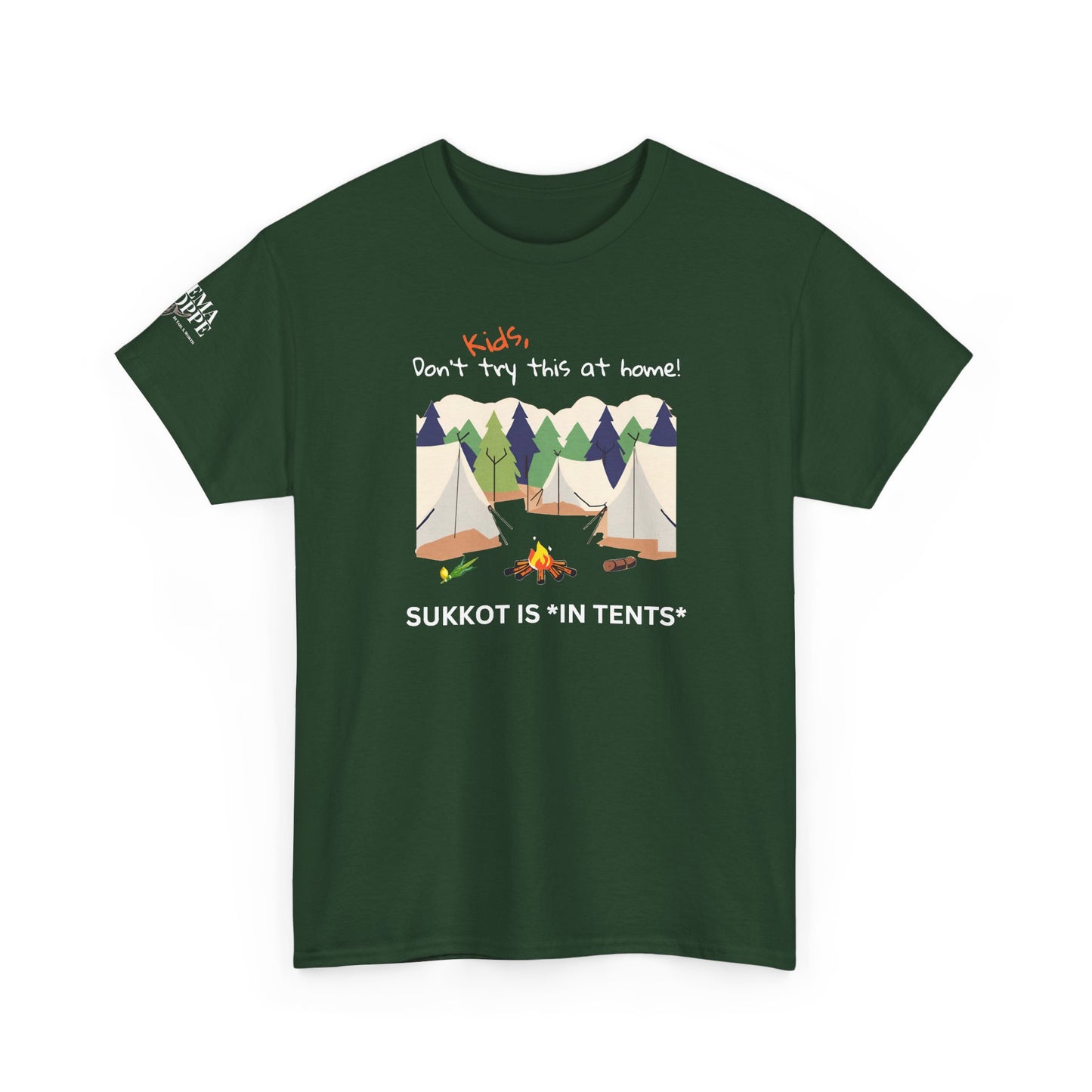Kids, Don't Try This At Home Sukkot Shirt (dark colors)