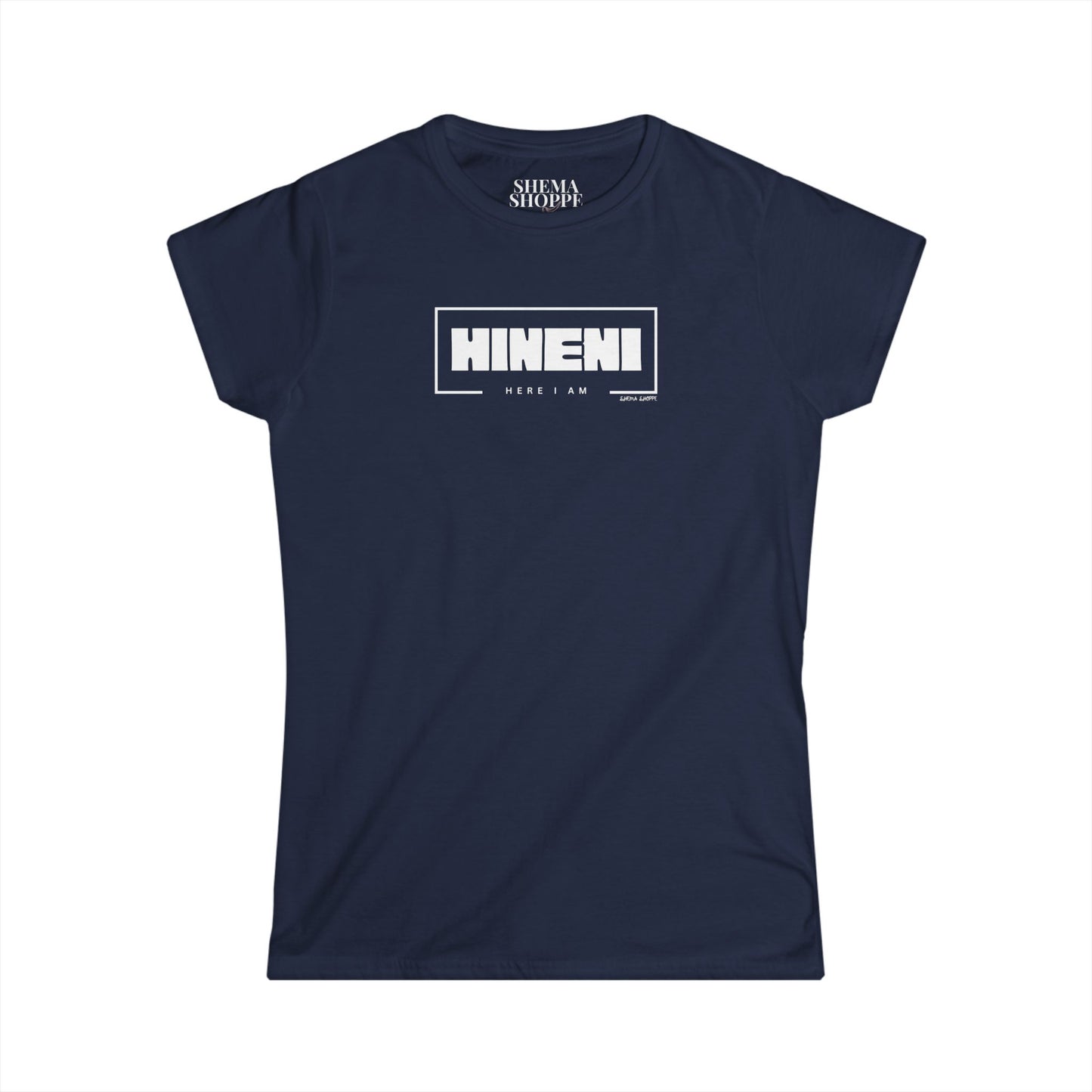 HINENI, Motivational Shirt, Softstyle Fashion, Everyday Wear, Gift for Her, Spiritual Apparel, Bible Inspired Tee