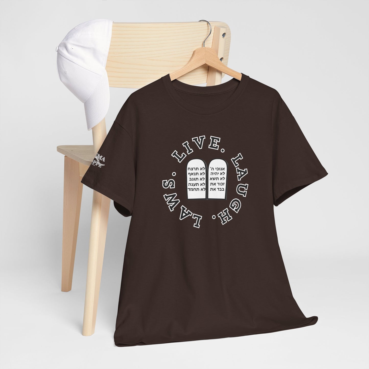 Live Laugh Laws T‑Shirt — Legal Humor Tee with Open Book Graphic