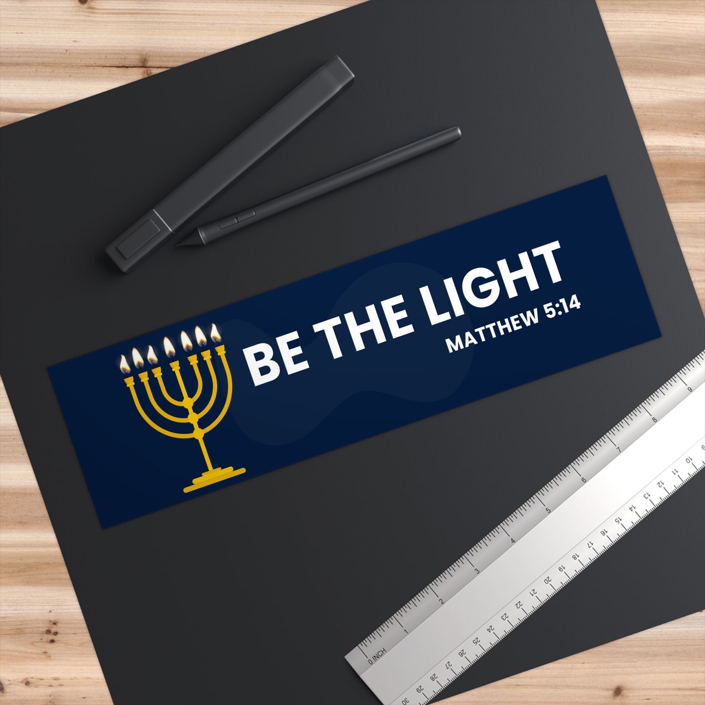 Be The Light. Menorah Bumper Sticker