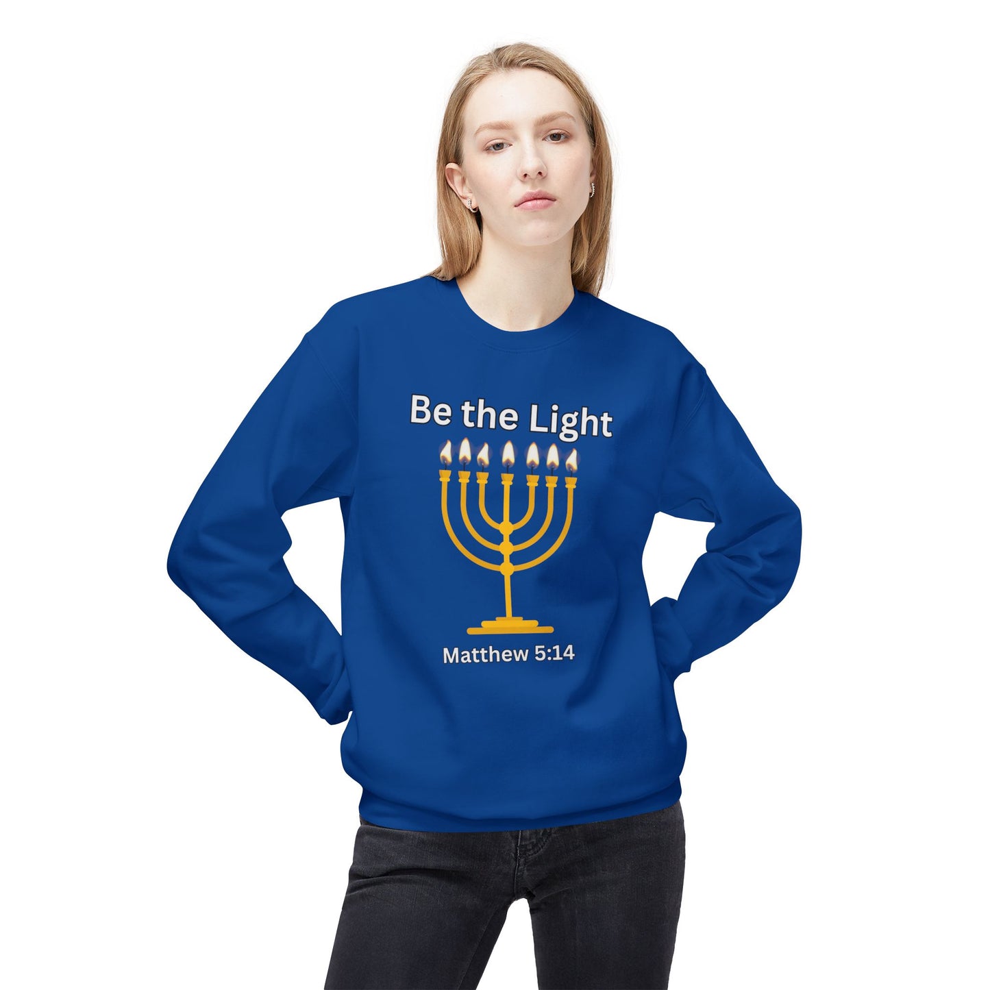 Be The Light Unisex Midweight Softstyle Fleece Crewneck Sweatshirt