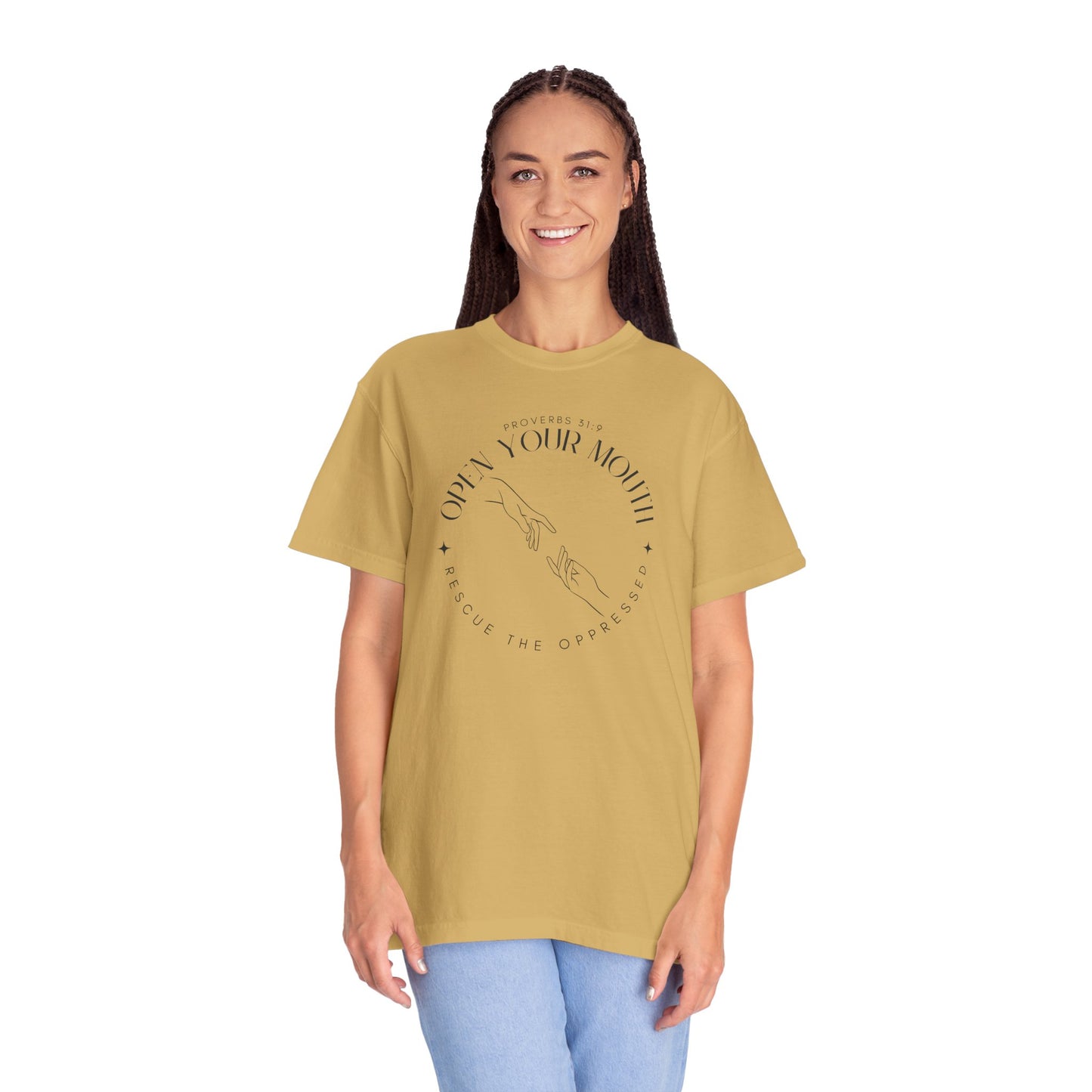 Proverbs 31:9 Unisex T-shirt - Speak Up Against Human Trafficking - 100% Cotton