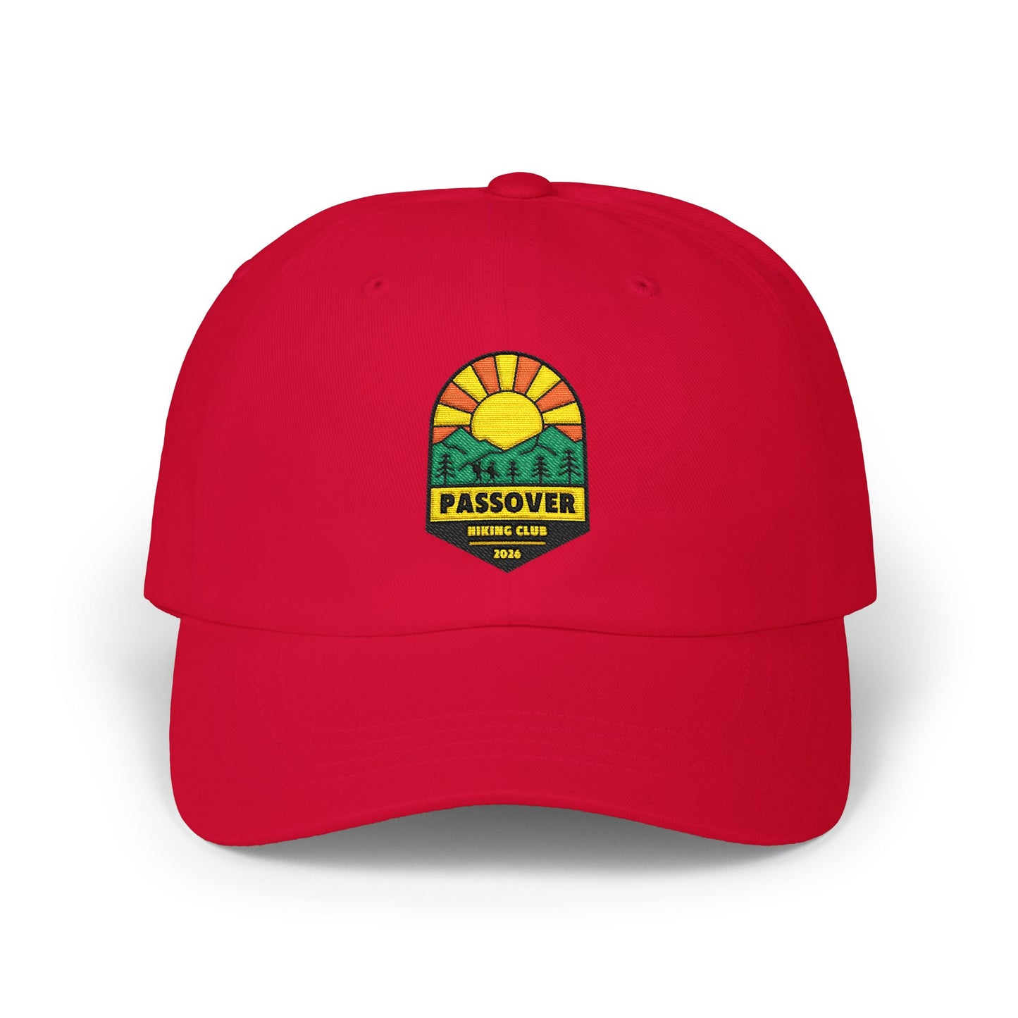 Passover Hiking Club Embroidered Dad Cap — 100% Cotton Bible Humor