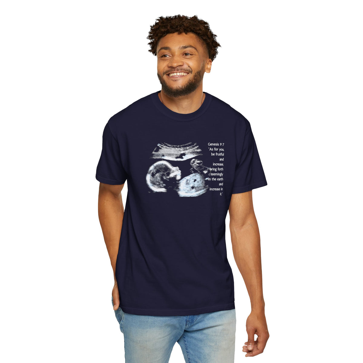 Pregnancy Support Tee - Ultrasound Bible Verse