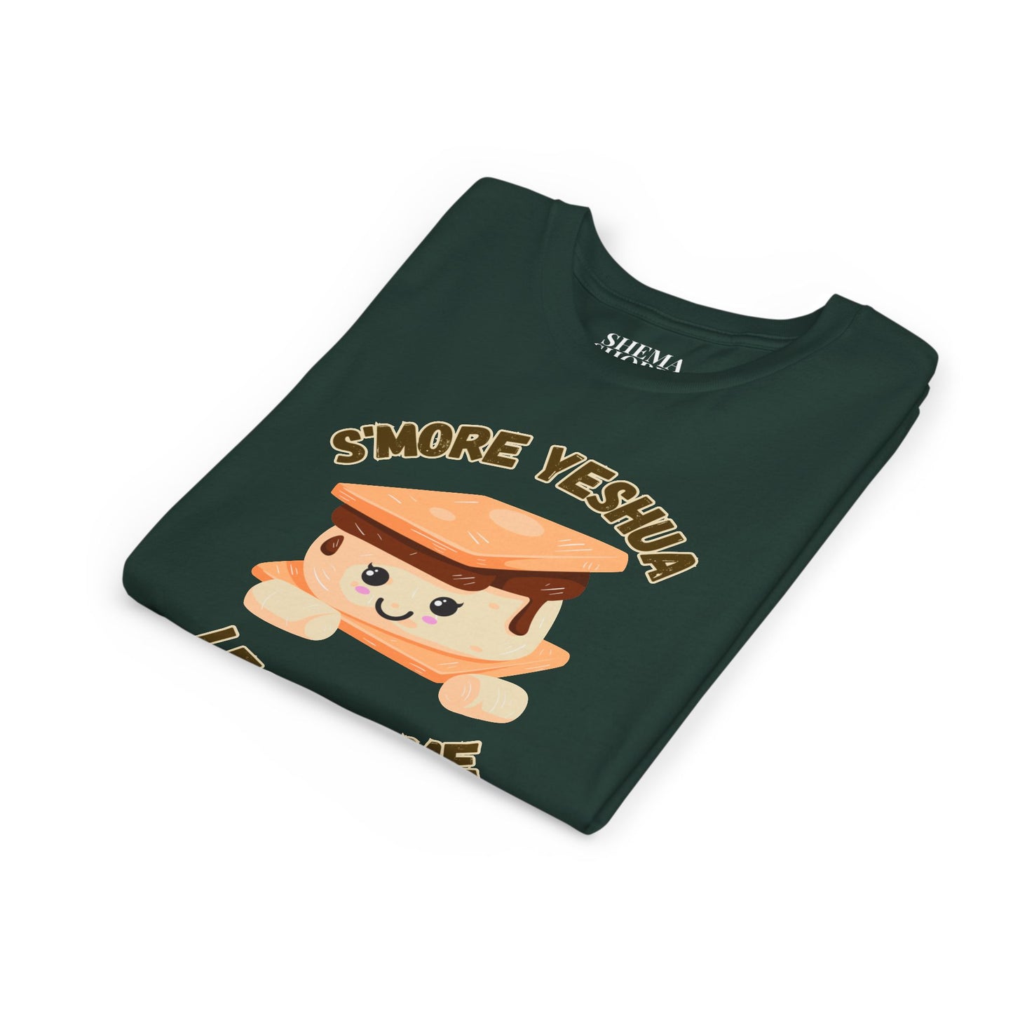 Youth T-Shirt - More Yeshua, Less of Me Shirt Cute S'mores for Sukkot