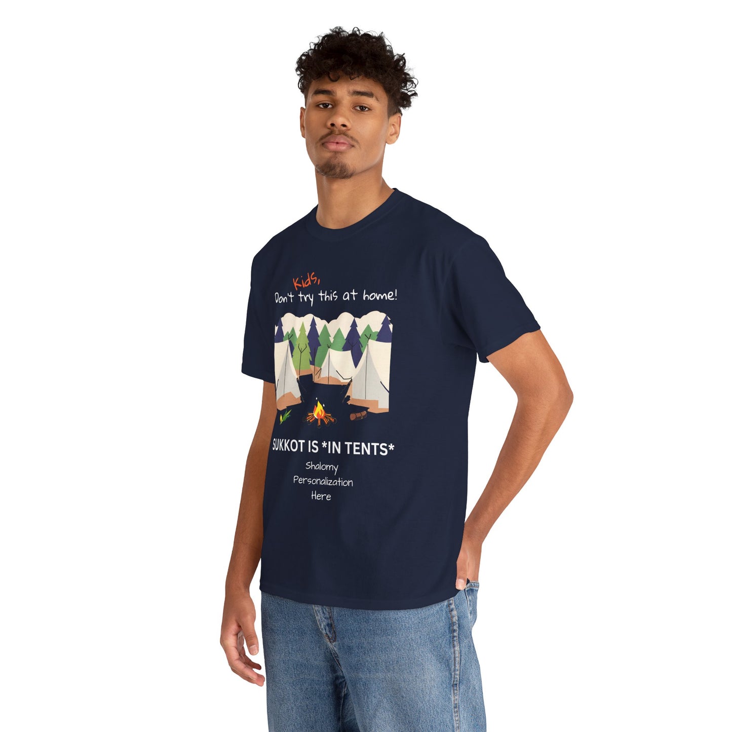 Personalized Kids, Don't Try This At Home Sukkot Shirt, dark colors