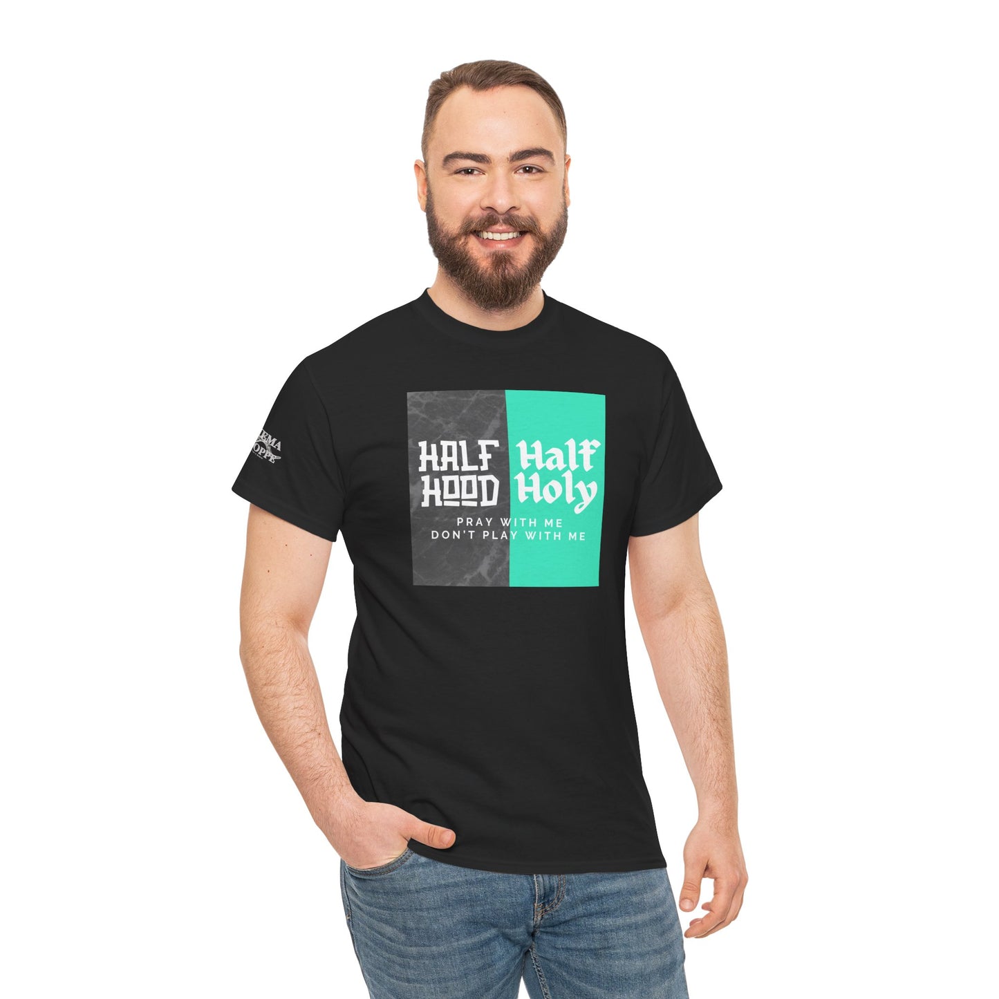 Half Hood/Half Holy Unisex Heavy Cotton Tee