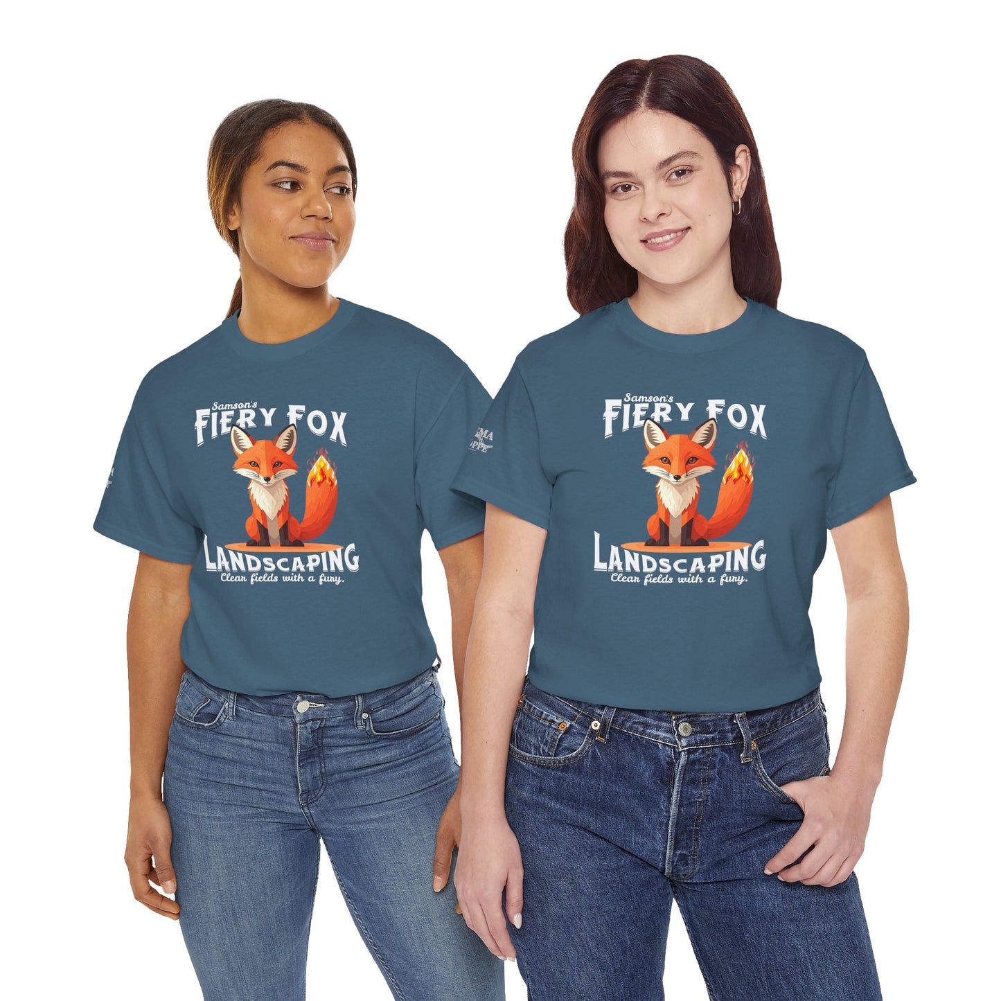 Fiery Fox Landscaping Unisex Heavy Cotton Tee - dark shades