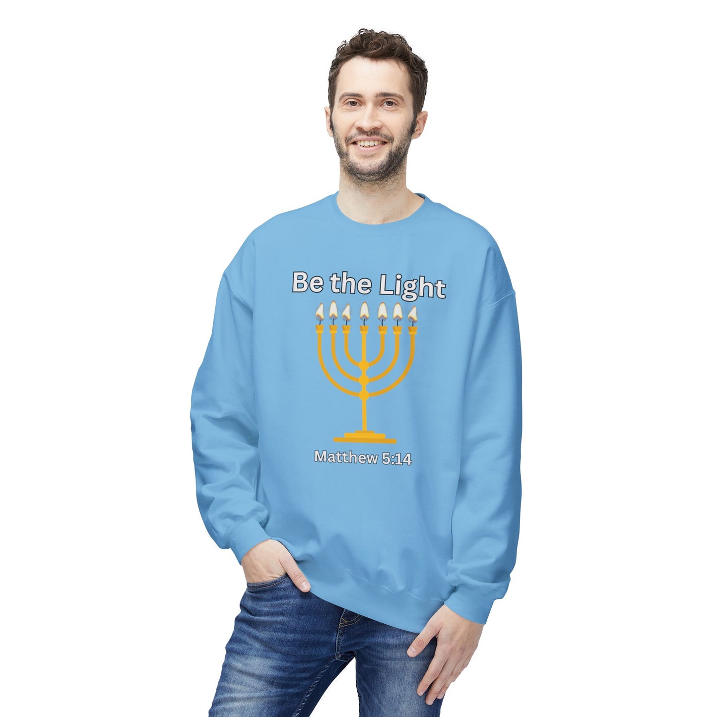 Be The Light Unisex Midweight Softstyle Fleece Crewneck Sweatshirt