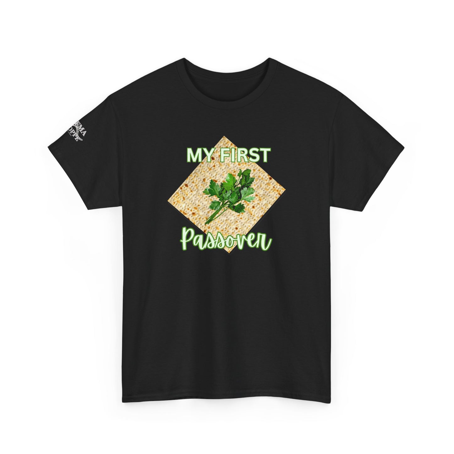 Adults My First Passover T‑Shirt — Seder Matzo & Parsley Pesach Tee