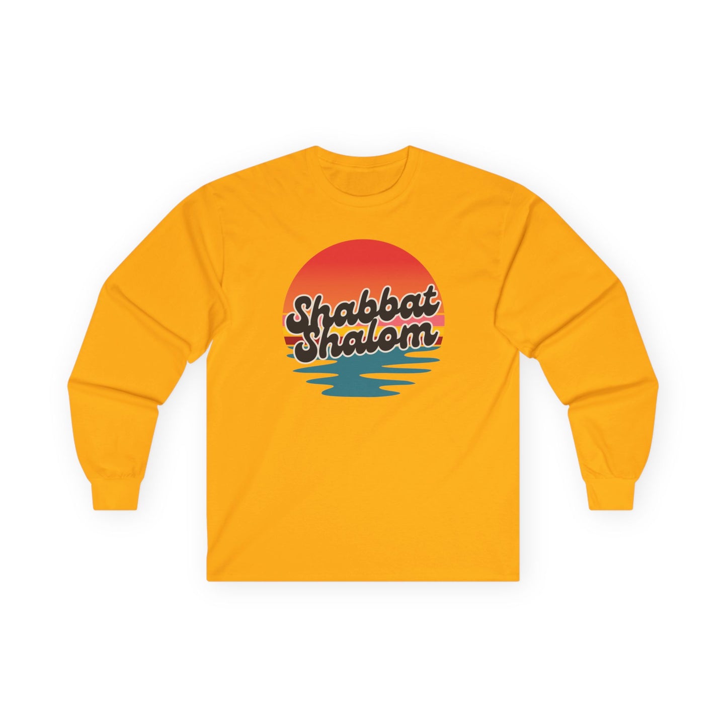 Shabbat Shalom Sunset Long Sleeve Tee