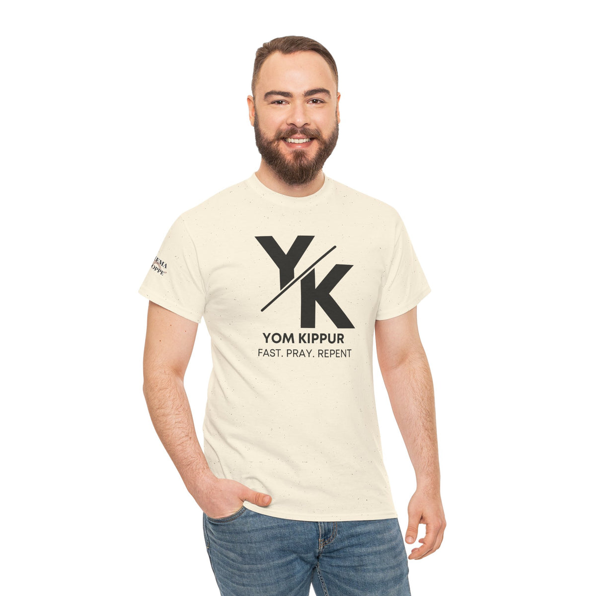 Yom Kippur Tee - "YK" Logo with "Fast. Pray. Repent." Set-Apart Biblical Day of Atonement T-Shirt