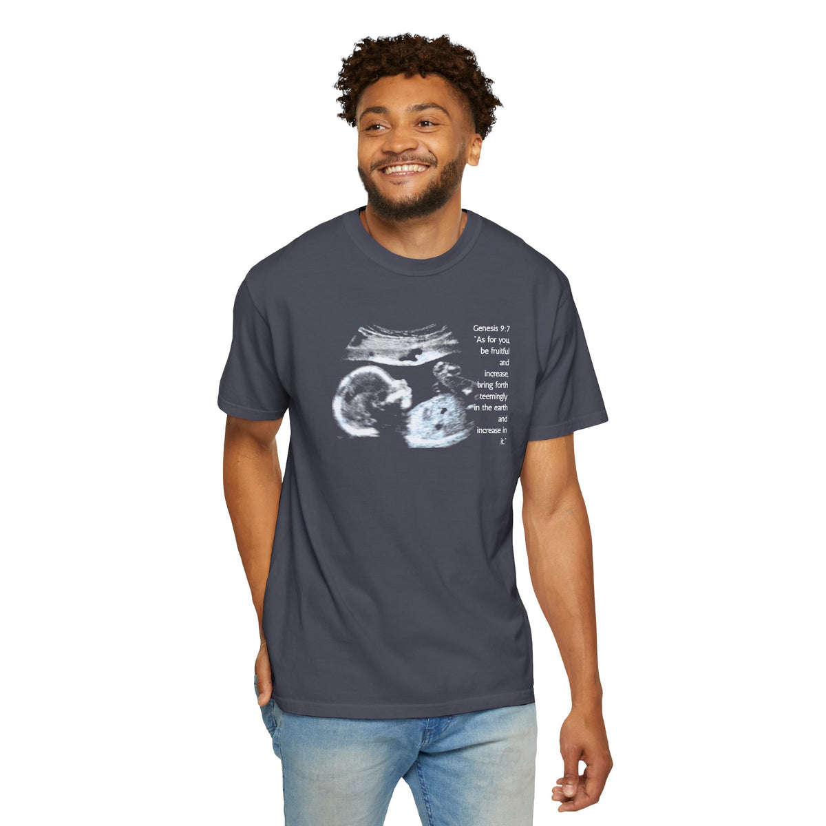 Pregnancy Support Tee - Ultrasound Bible Verse