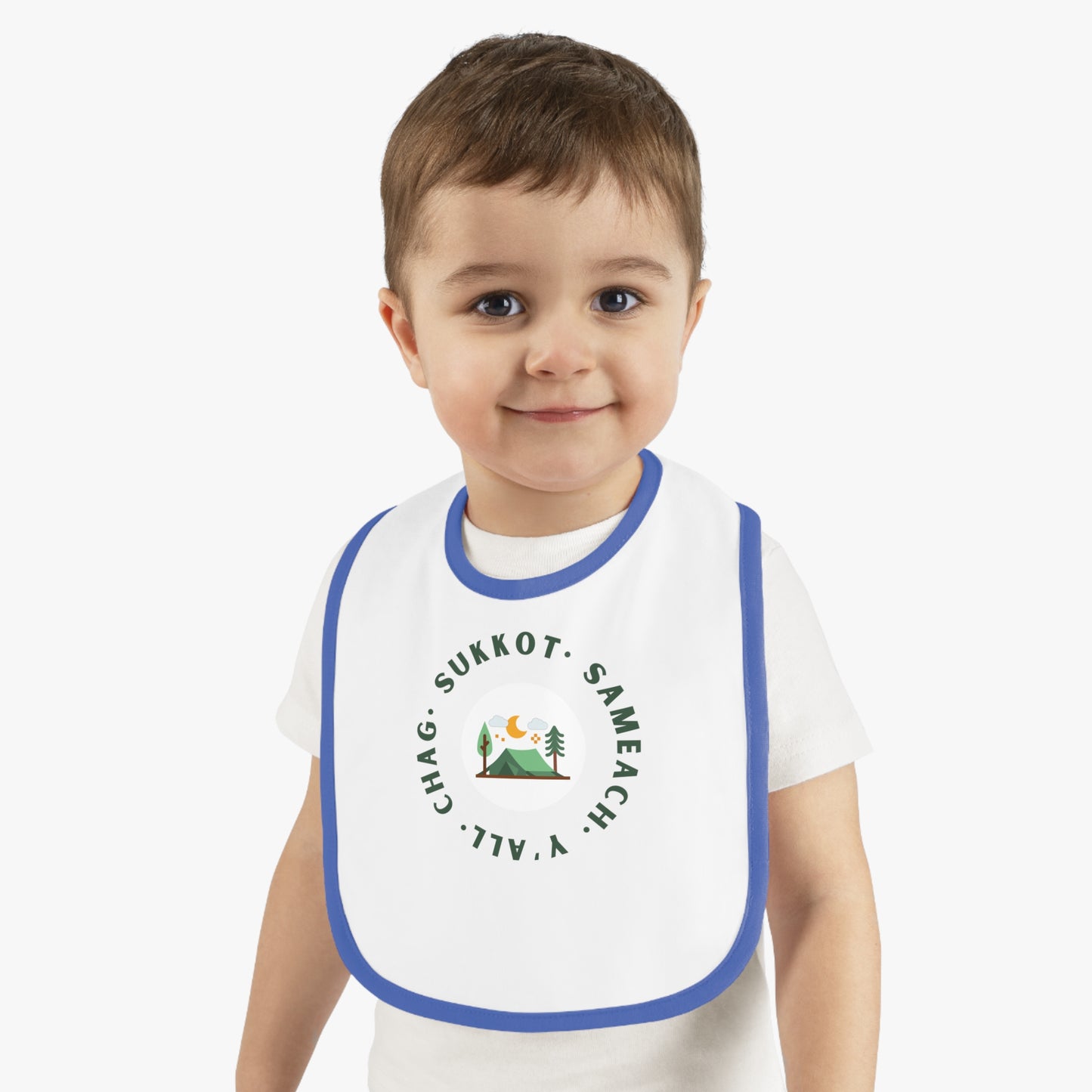 Chag Sukkot Y'all Baby Contrast Trim Jersey Bib
