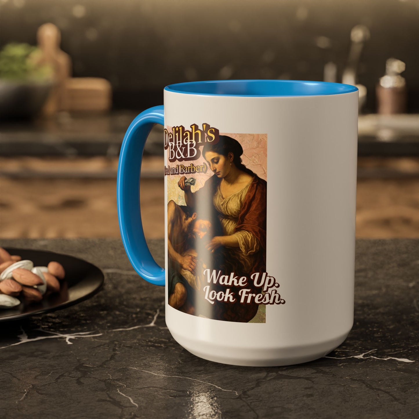 Funny Vintage Sampson Delilah's B&B Coffee Mug