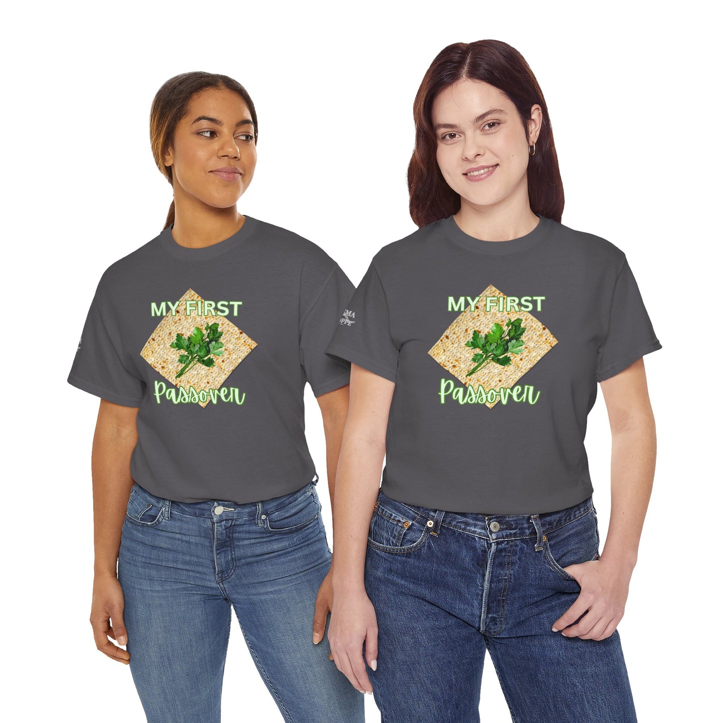 Adults My First Passover T‑Shirt — Seder Matzo & Parsley Pesach Tee