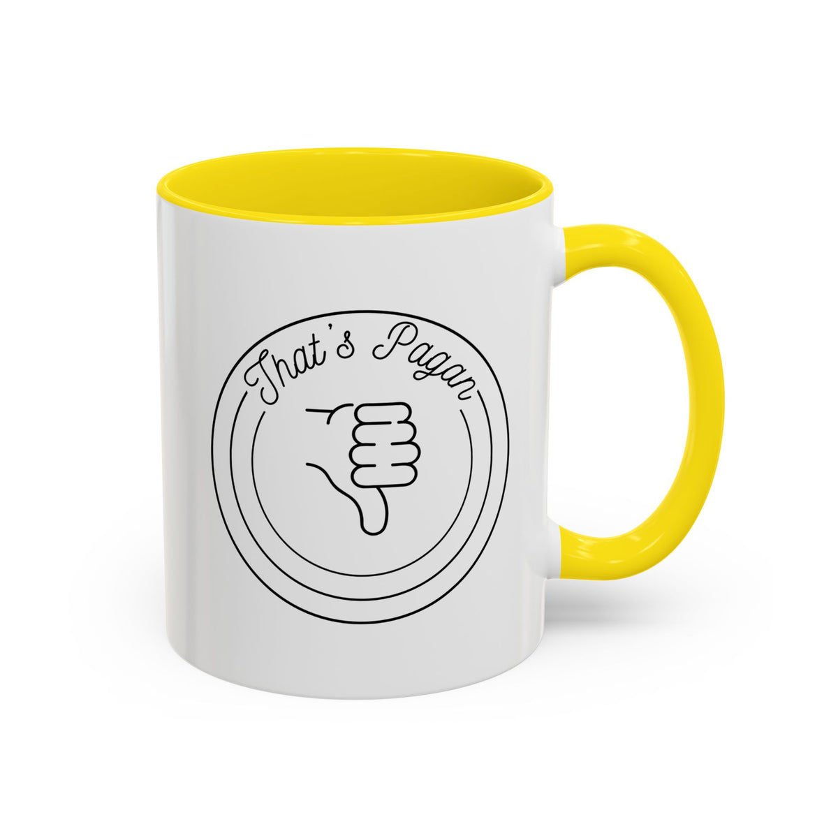 That's Pagan Thumbs Down Accent Coffee Mug