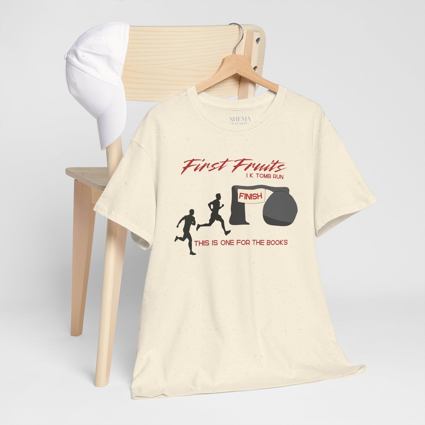 First Fruits 1k Tomb Run Unisex Tee - Funny Biblical Design