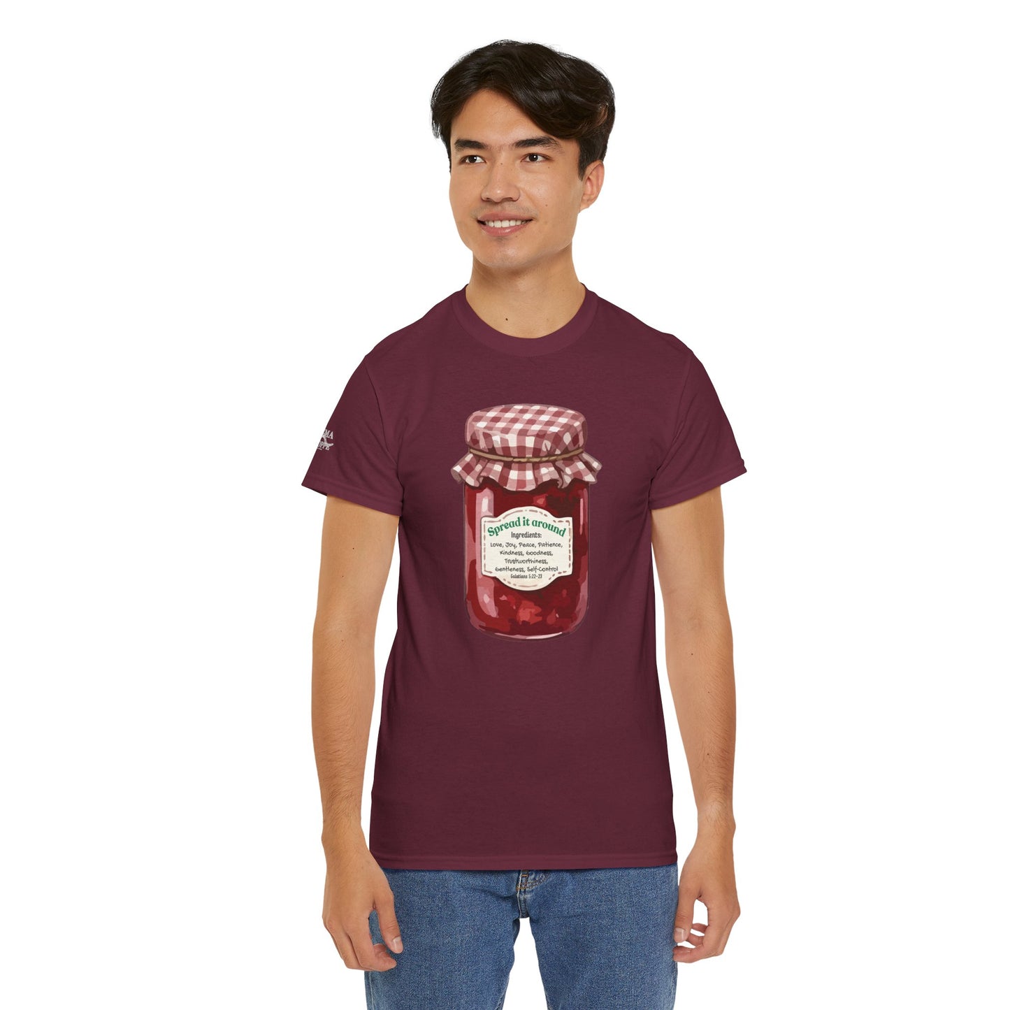 Fruit Of The Spirit Graphic Tee — Vintage Preserves "Spread it Around" T‑Shirt Galations